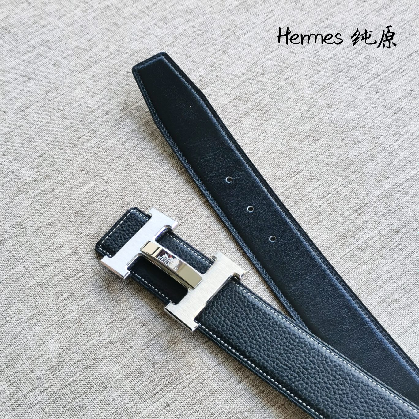 爆款Hermès爱马仕双面原版原单品质进口头层牛皮寸半38mm配官网H扣！