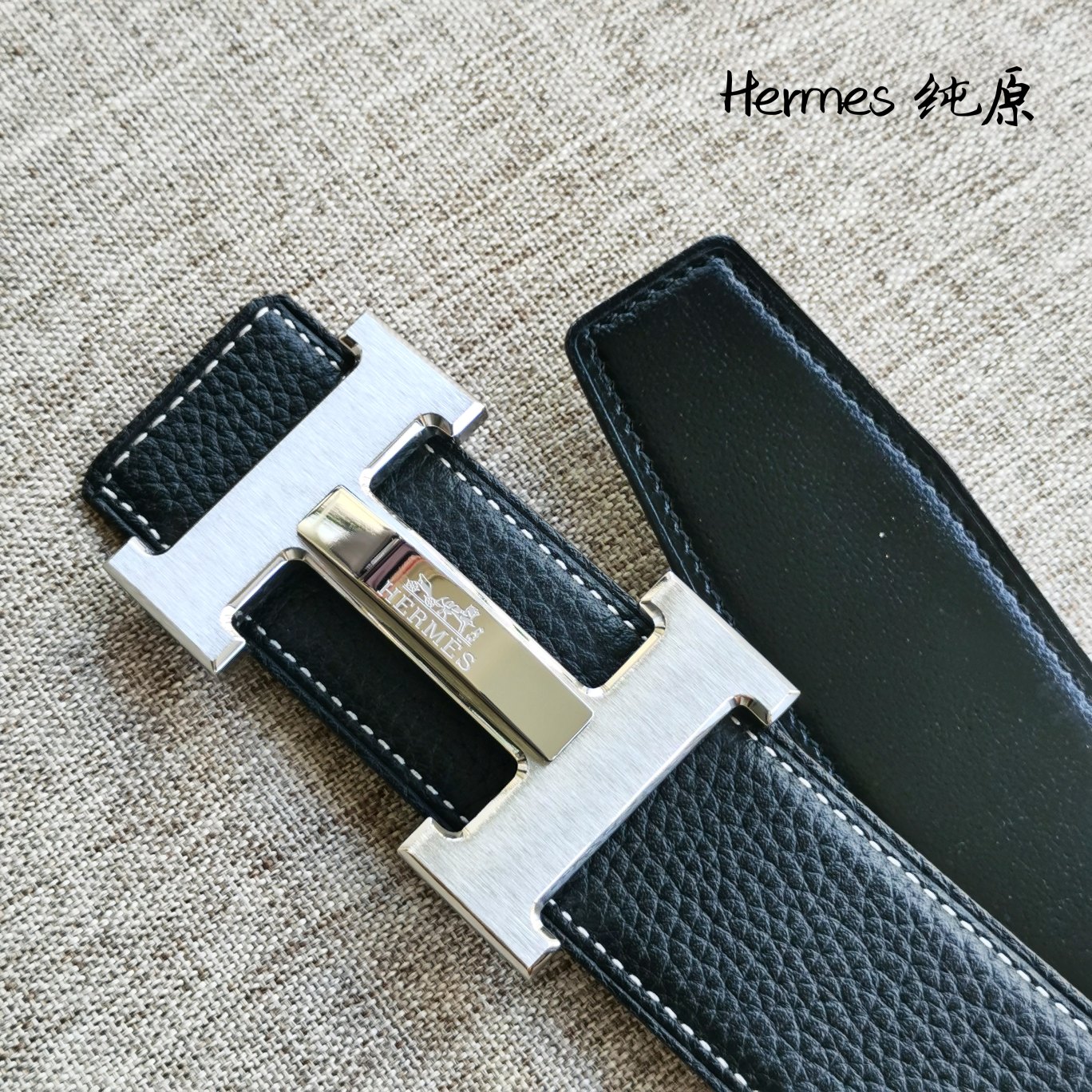 爆款Hermès爱马仕双面原版原单品质进口头层牛皮寸半38mm配官网H扣！
