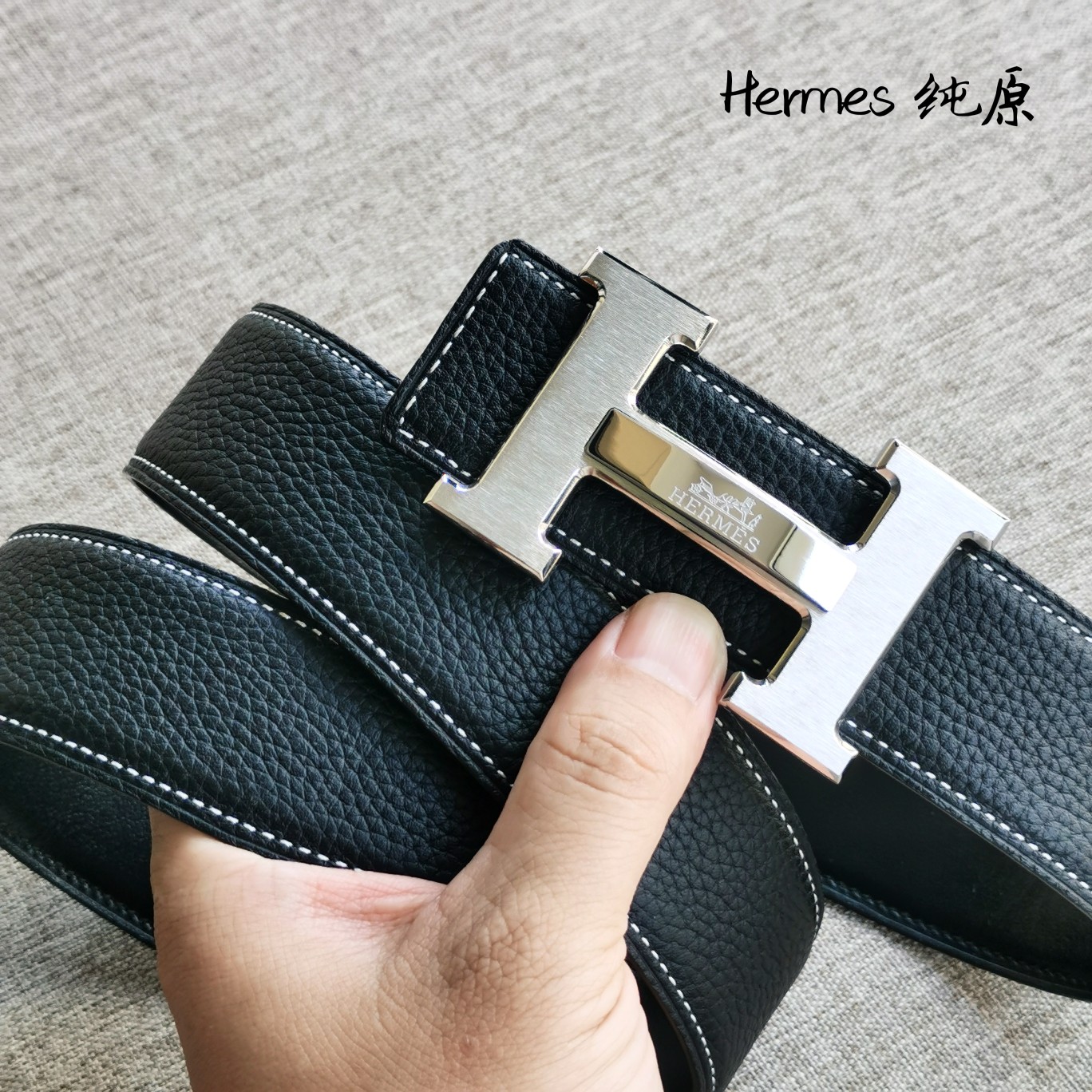 爆款Hermès爱马仕双面原版原单品质进口头层牛皮寸半38mm配官网H扣！