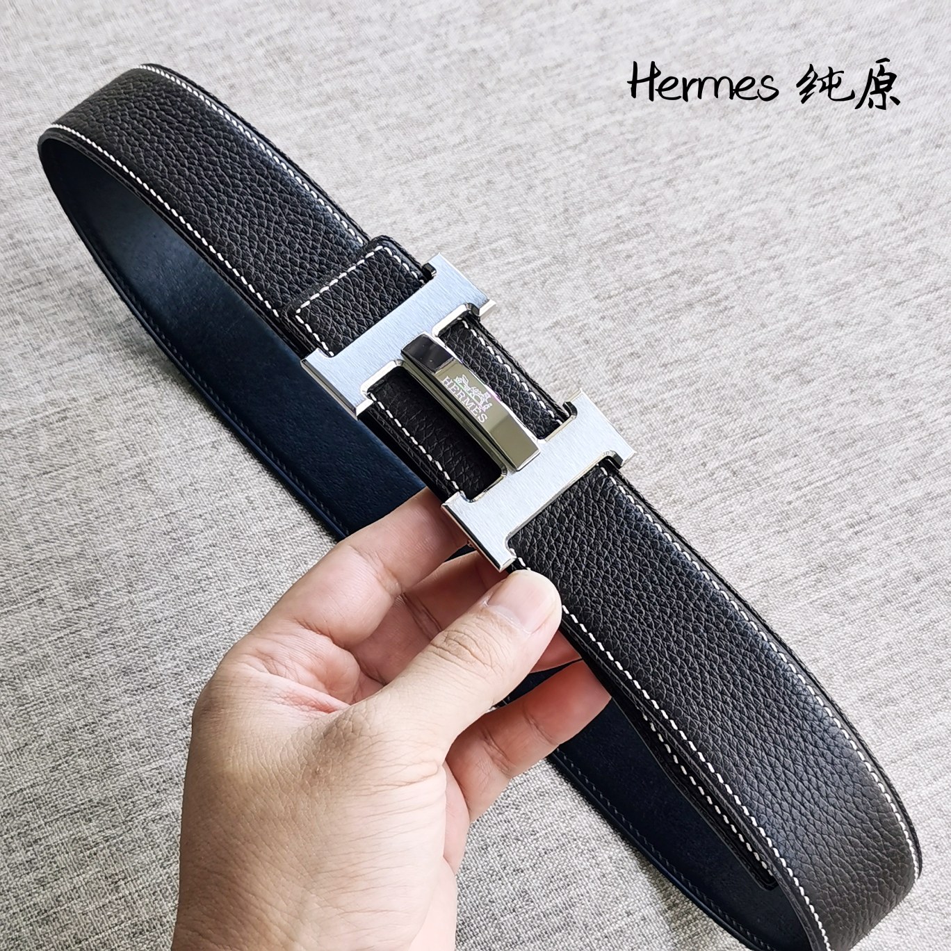 爆款Hermès爱马仕双面原版原单品质进口头层牛皮寸半38mm配官网H扣！