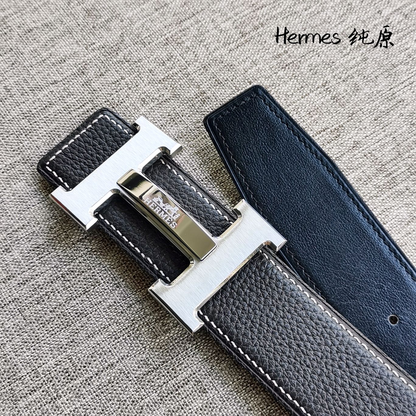 爆款Hermès爱马仕双面原版原单品质进口头层牛皮寸半38mm配官网H扣！