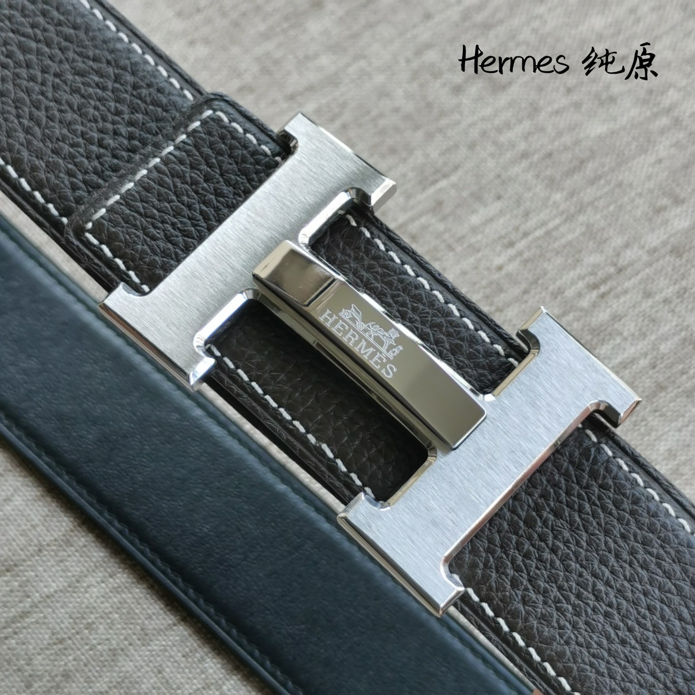 爆款Hermès爱马仕双面原版原单品质进口头层牛皮寸半38mm配官网H扣！