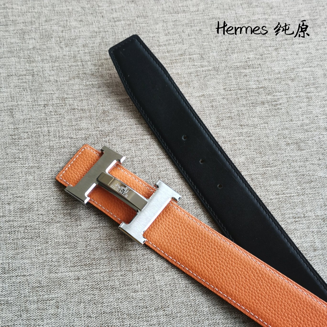 爆款Hermès爱马仕双面原版原单品质进口头层牛皮寸半38mm配官网H扣！