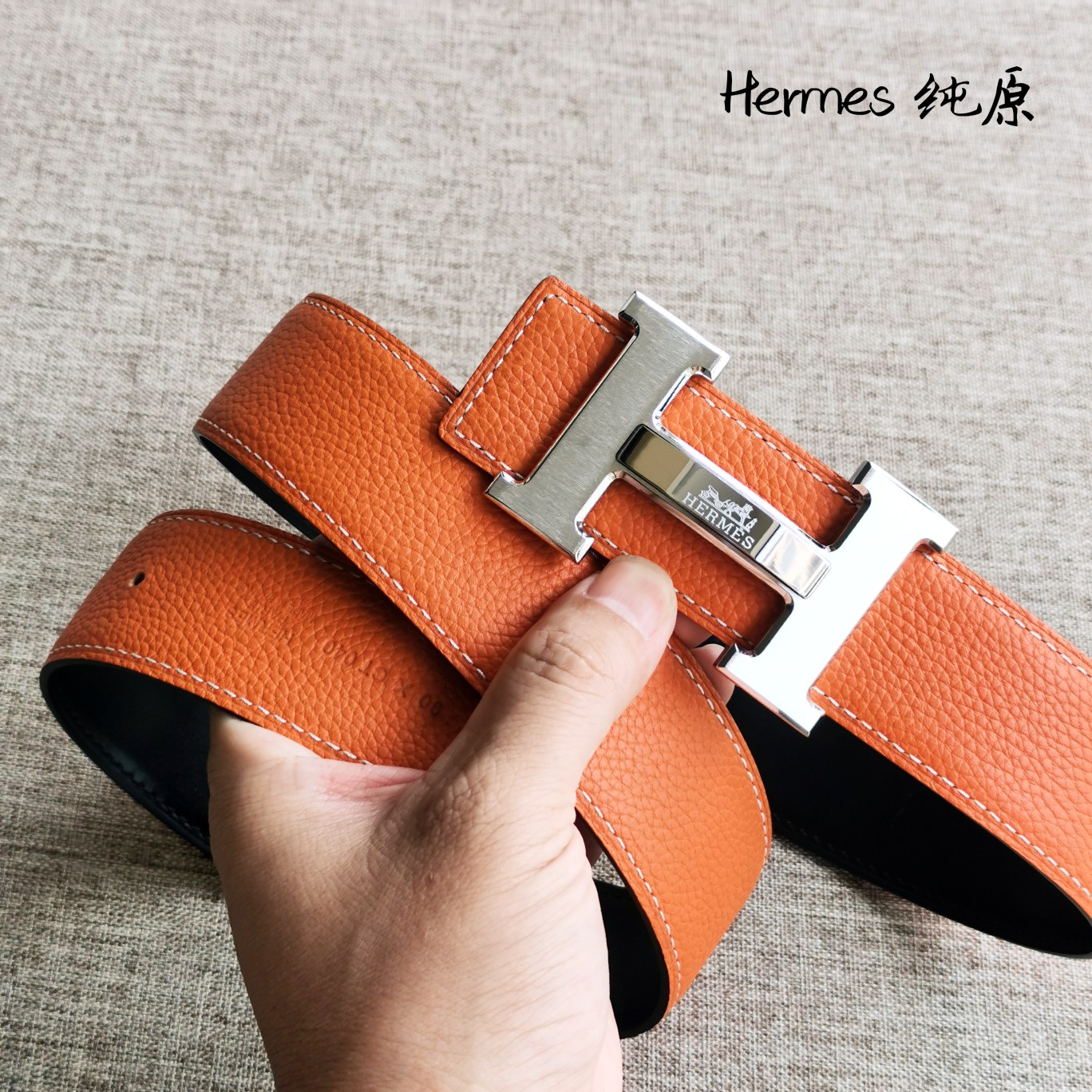 爆款Hermès爱马仕双面原版原单品质进口头层牛皮寸半38mm配官网H扣！