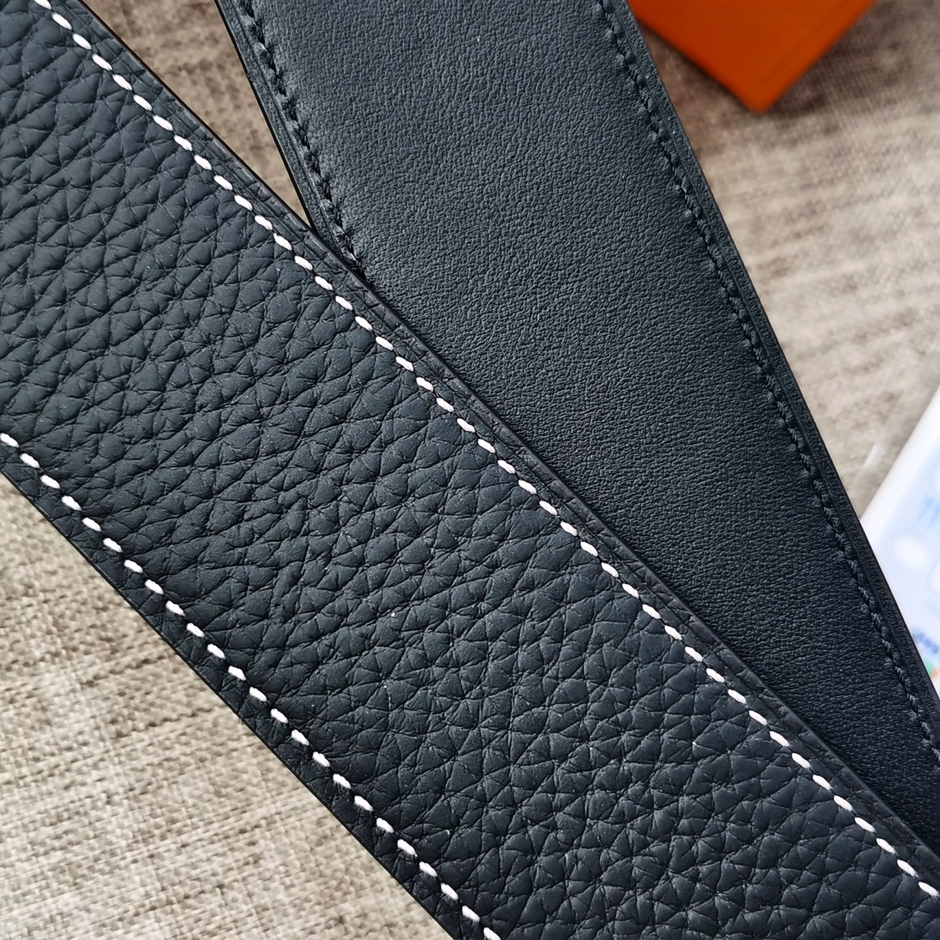 -hermes-HDANCREBELTBUCKLE&38MM最新款鍍鈀金属扣双面两用原版皮