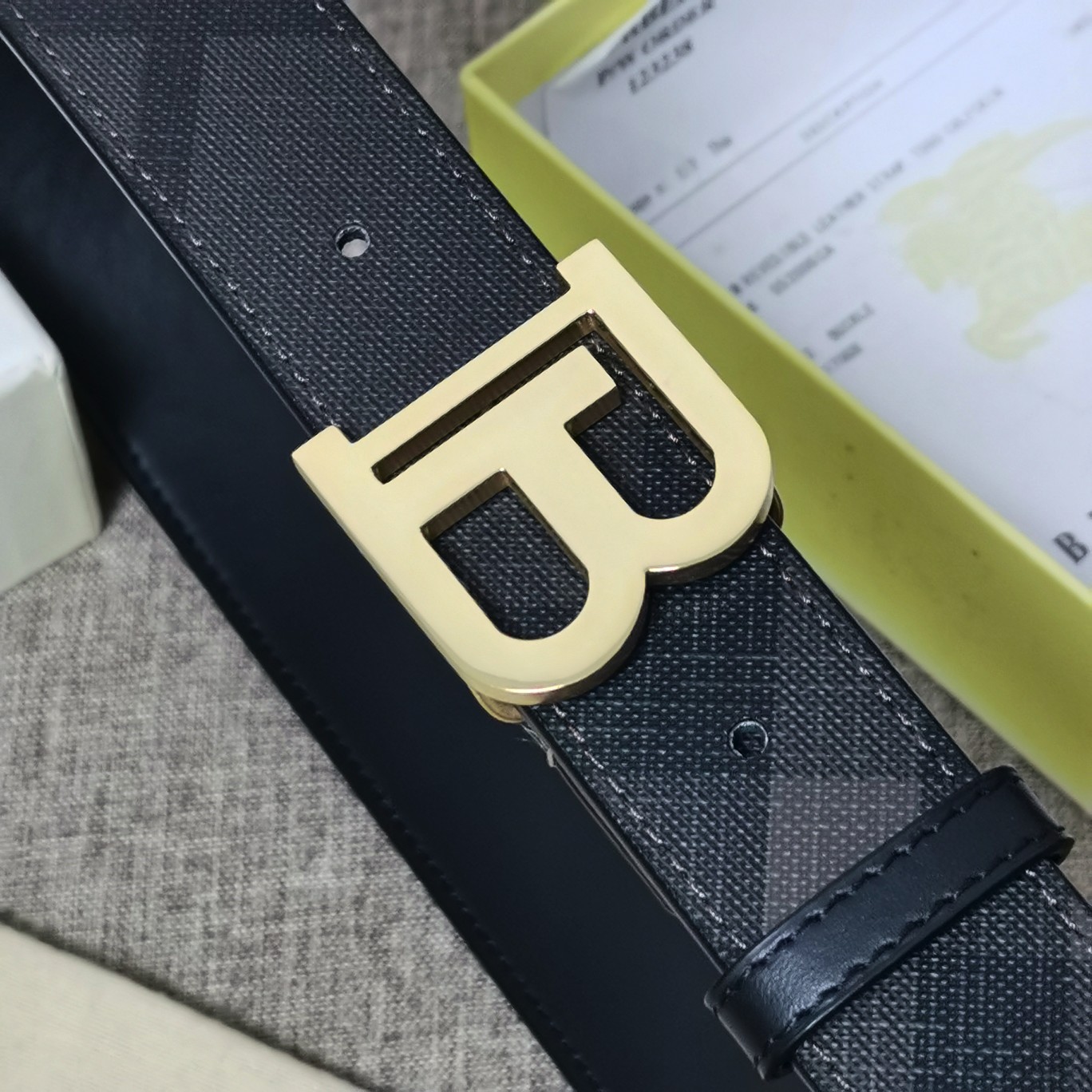 巴宝莉原单质量新款男士腰带进口小牛皮皮带专柜同步新款Burberry博柏利休闲款宽度3.5cm