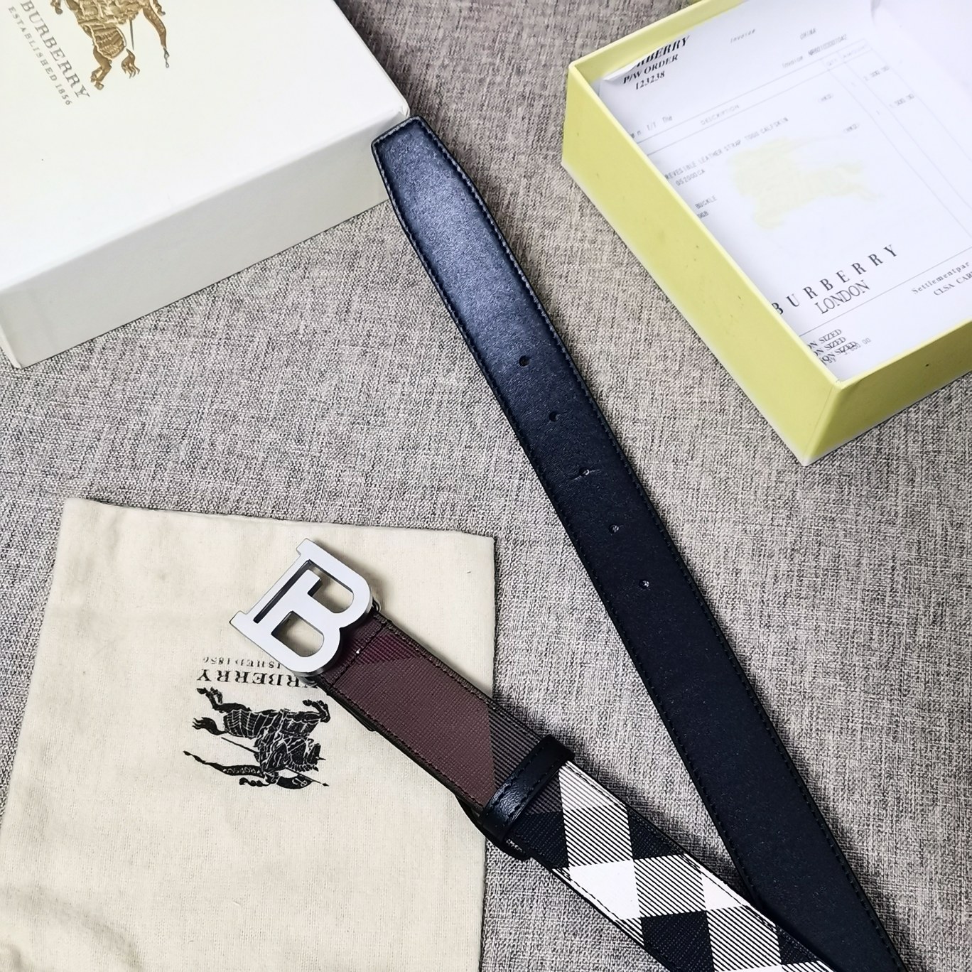 巴宝莉原单质量新款男士腰带进口小牛皮皮带专柜同步新款Burberry博柏利休闲款宽度3.5cm