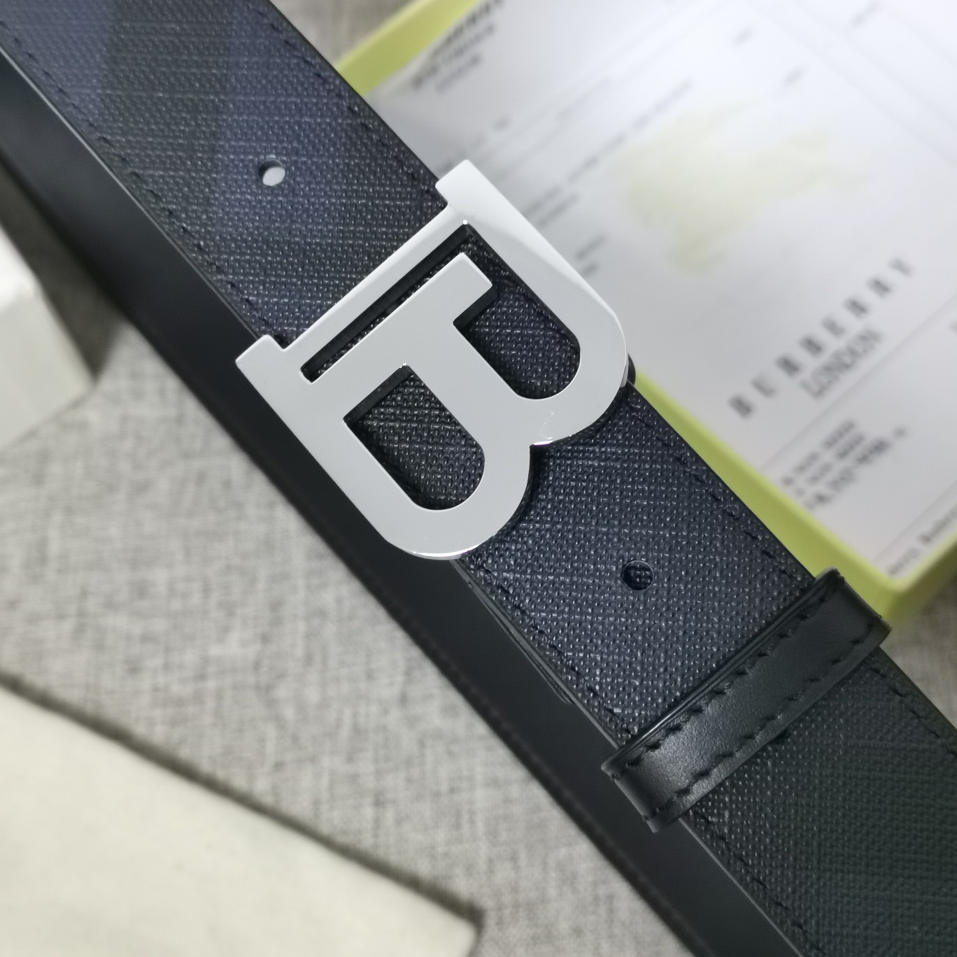 巴宝莉原单质量新款男士腰带进口小牛皮皮带专柜同步新款Burberry博柏利休闲款宽度3.5cm