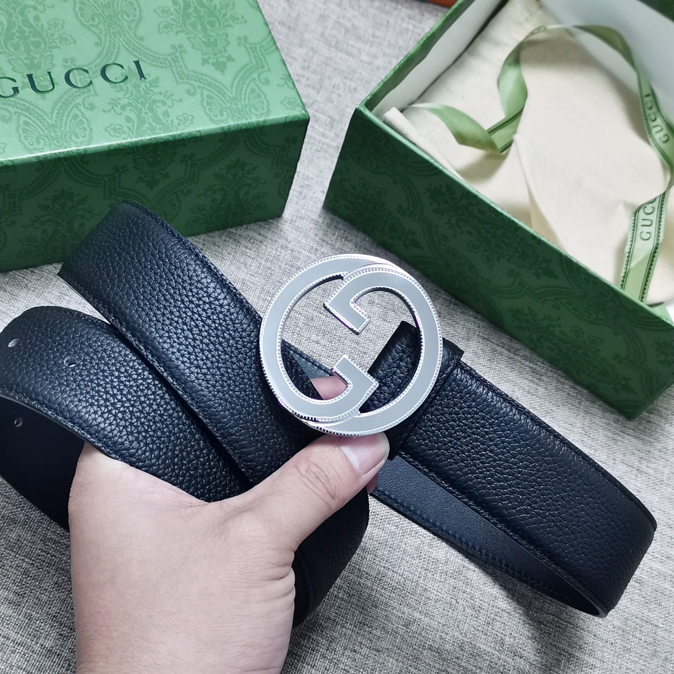 Gucci[正]爆款皮带4.0cm原版面料内衬原版底.配以经典互扣式花纹GG钢扣头原单品质专柜同款