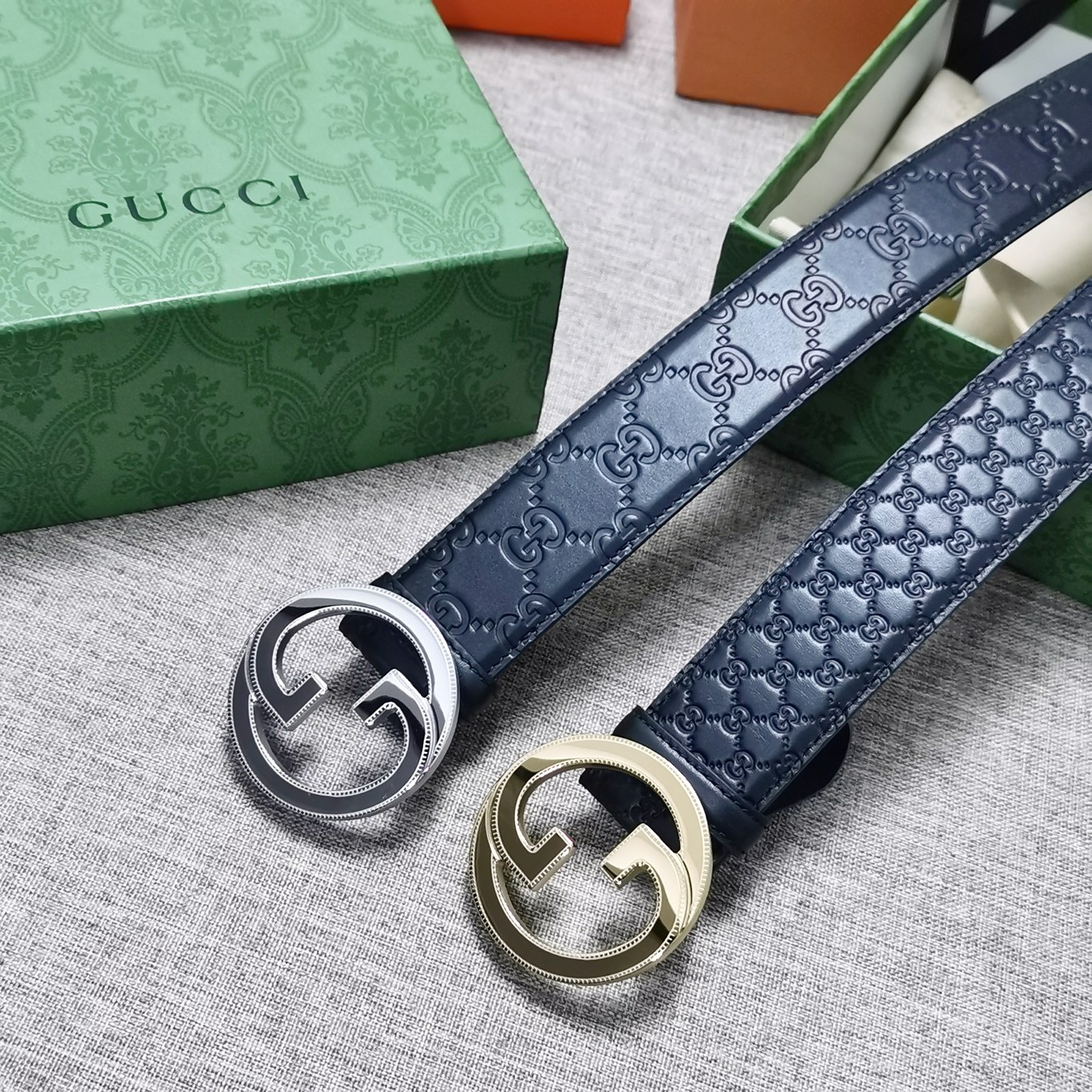 Gucci[正]爆款皮带4.0cm原版面料内衬原版底.配以经典互扣式花纹GG钢扣头原单品质专柜同款