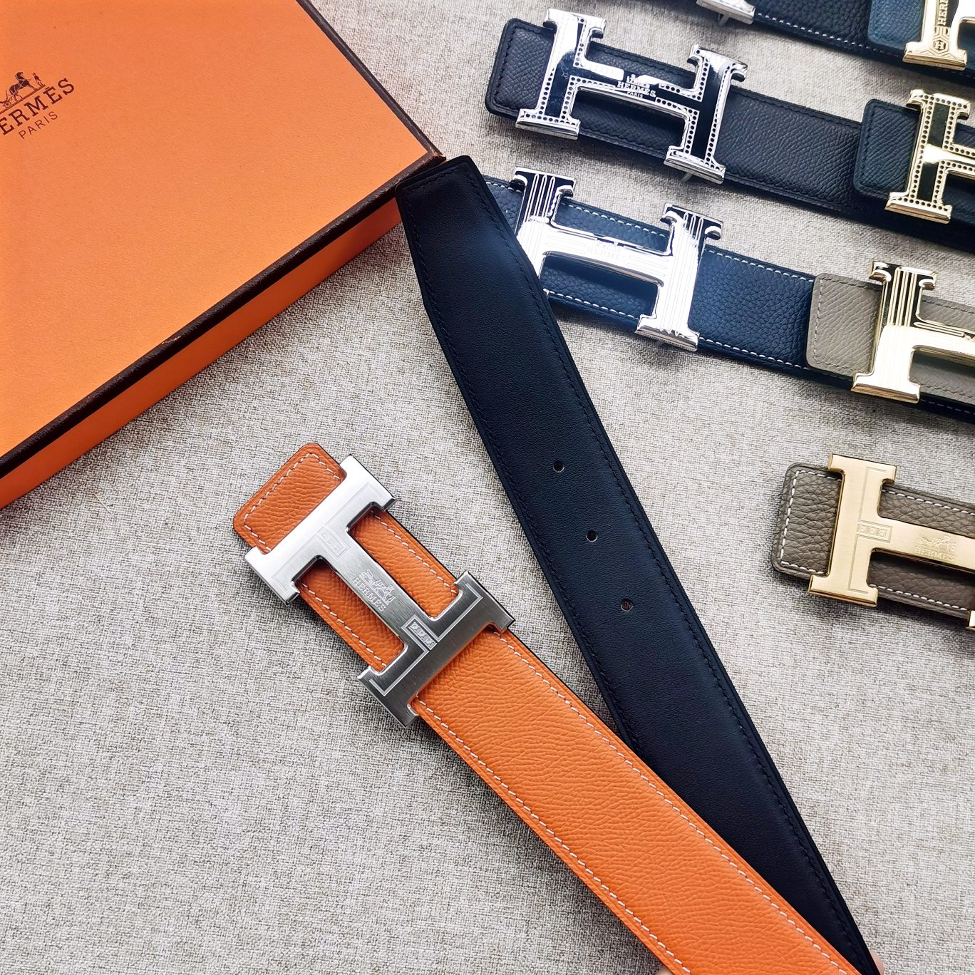 Hermes-[正]双面原版皮配精钢五金扣防刮耐磨不褪色轻奢有品位精品原单品质精工制作细节看图实物拍摄高