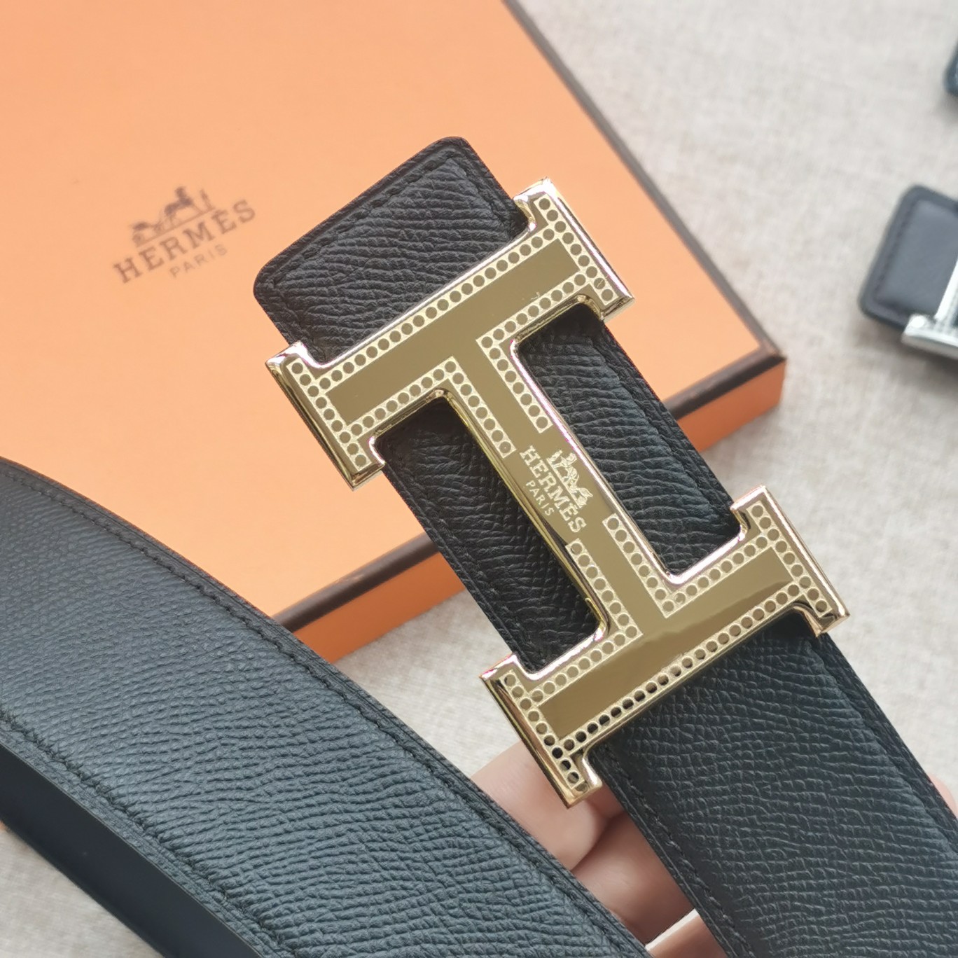 Hermes-[正]双面原版皮配精钢五金扣防刮耐磨不褪色轻奢有品位精品原单品质精工制作细节看图实物拍摄高