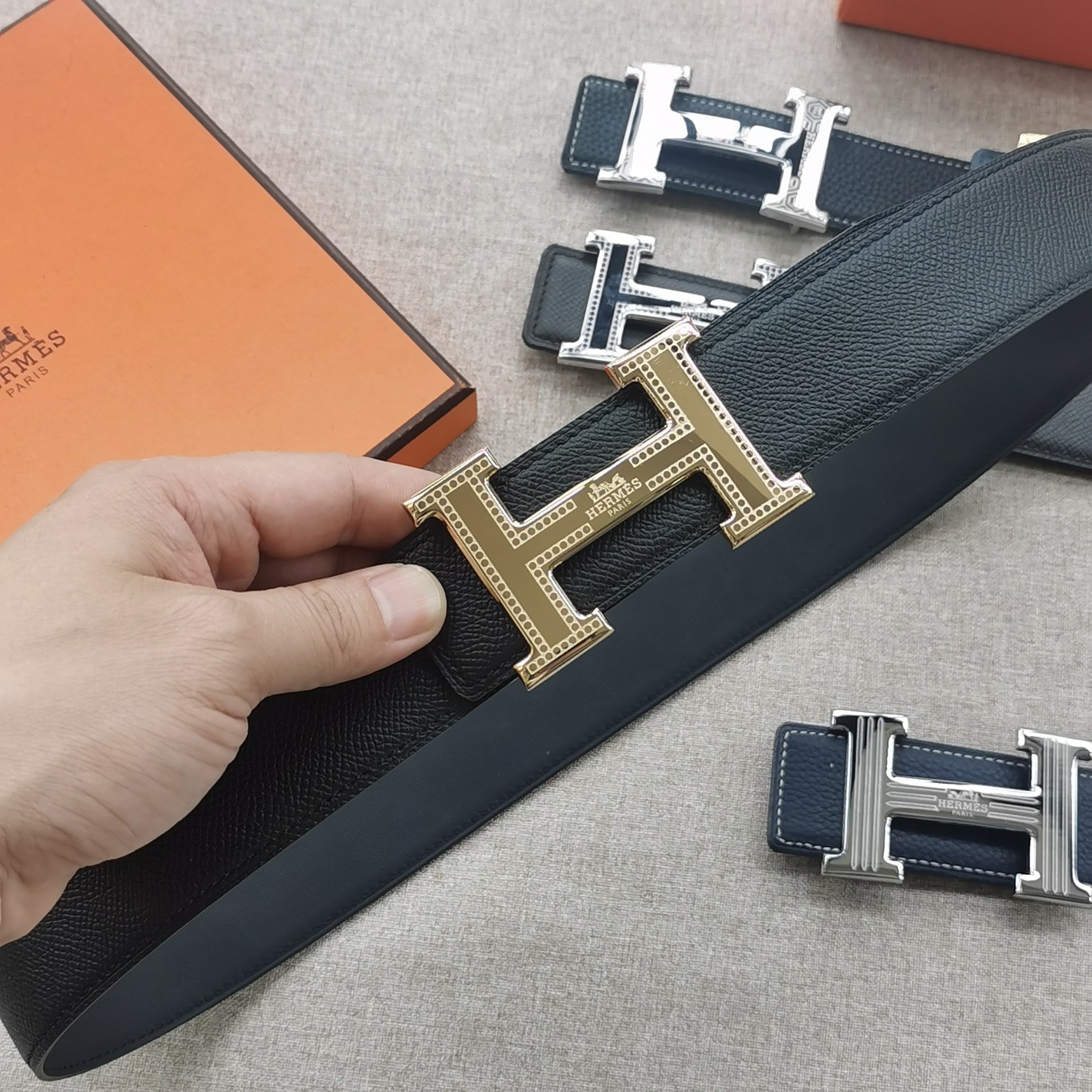 Hermes-[正]双面原版皮配精钢五金扣防刮耐磨不褪色轻奢有品位精品原单品质精工制作细节看图实物拍摄高