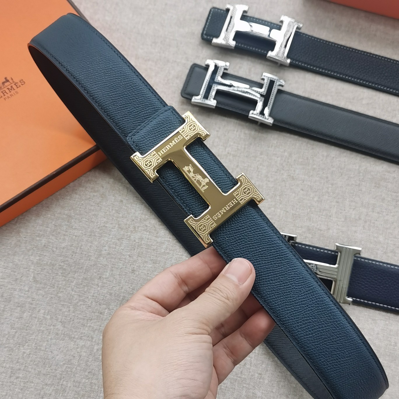 Hermes-[正]双面原版皮配精钢五金扣防刮耐磨不褪色轻奢有品位精品原单品质精工制作细节看图实物拍摄高