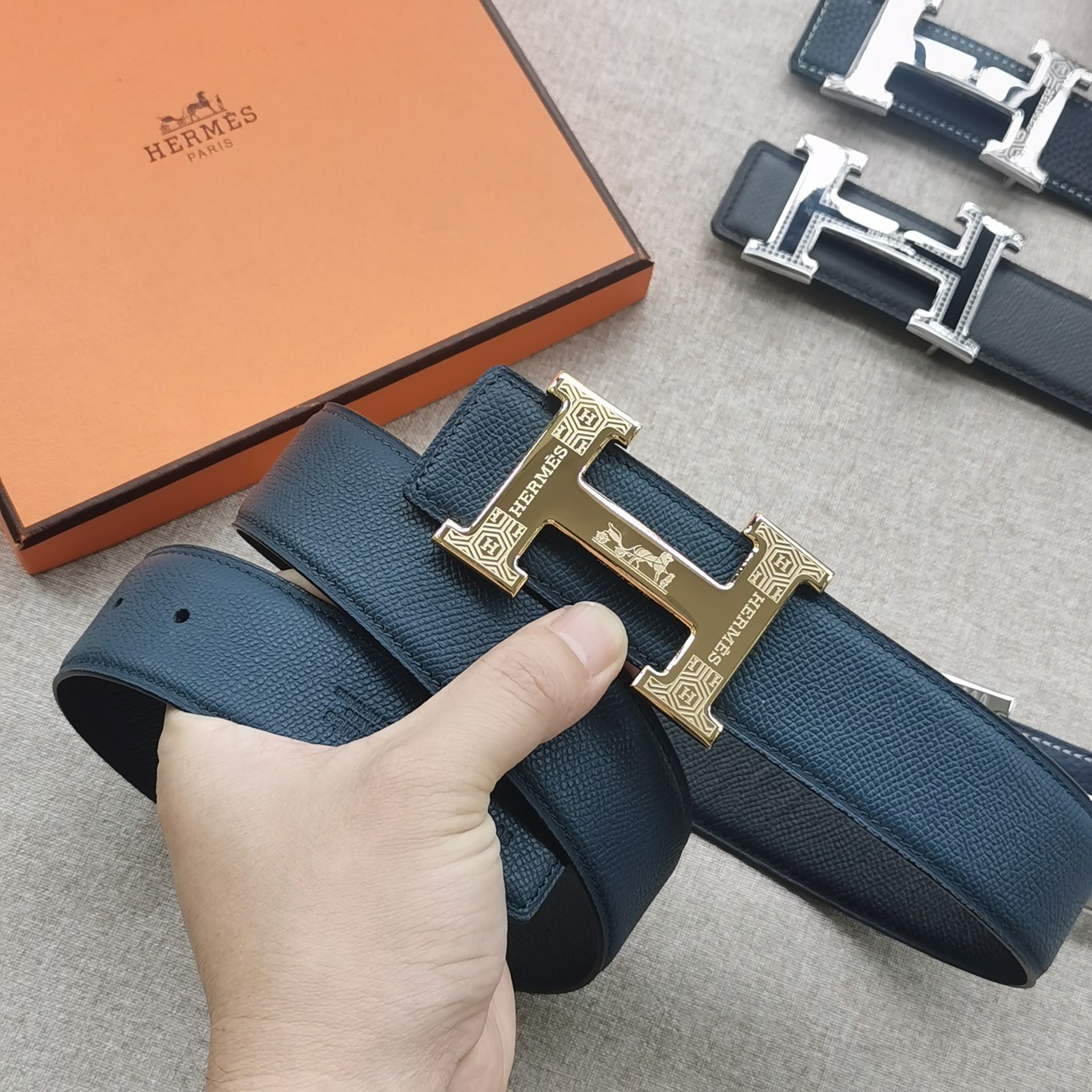 Hermes-[正]双面原版皮配精钢五金扣防刮耐磨不褪色轻奢有品位精品原单品质精工制作细节看图实物拍摄高