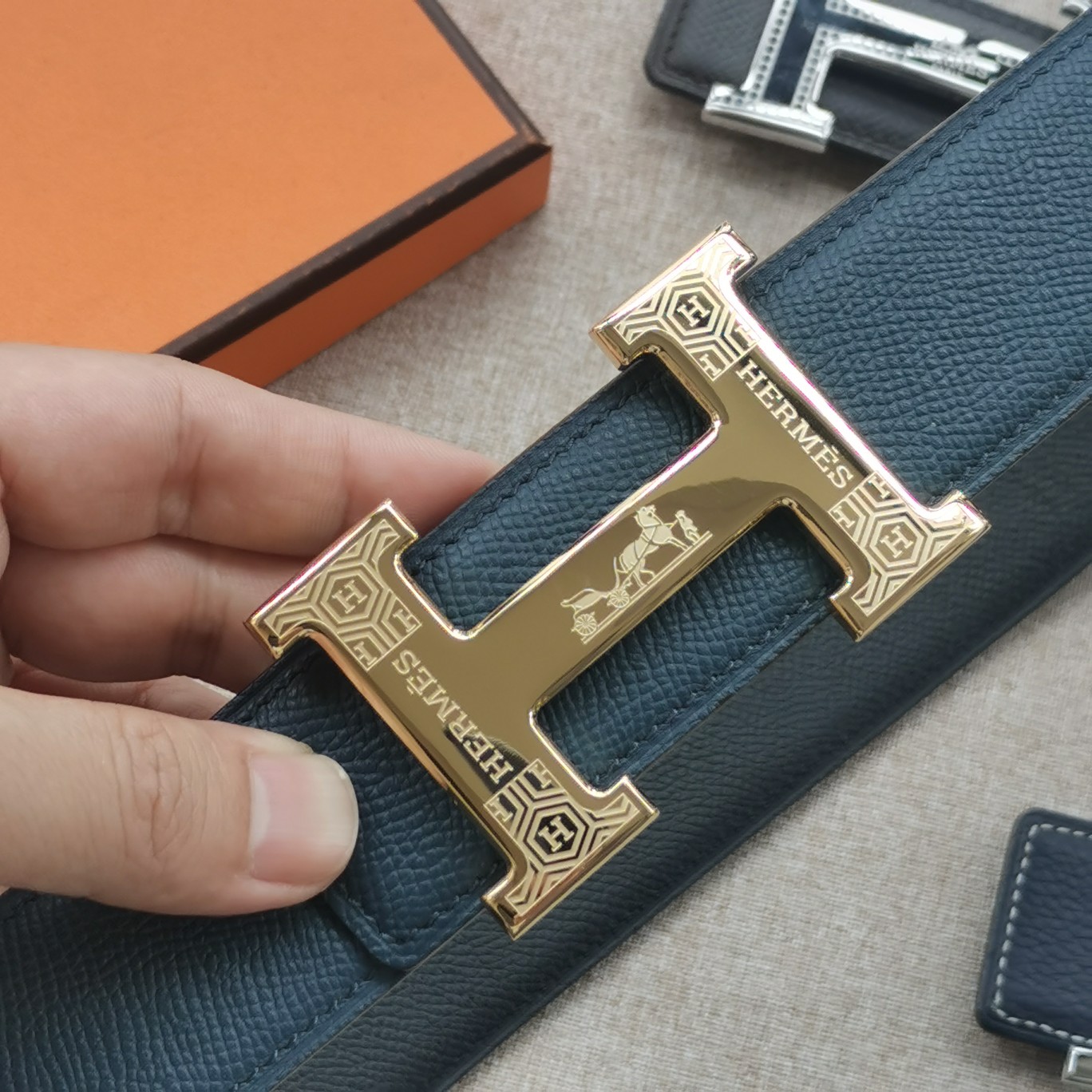 Hermes-[正]双面原版皮配精钢五金扣防刮耐磨不褪色轻奢有品位精品原单品质精工制作细节看图实物拍摄高