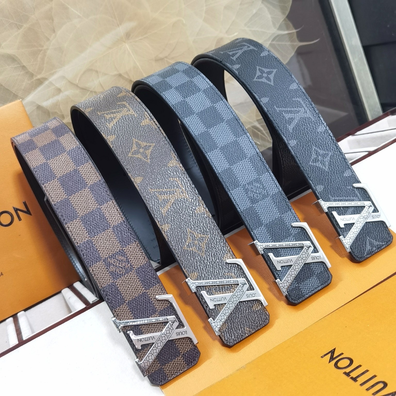 LV[正]路易威登原版品质代工厂货品40mm宽度正品一体铸造五金钢扣原厂皮料双面原厂定制面料区别市场货！