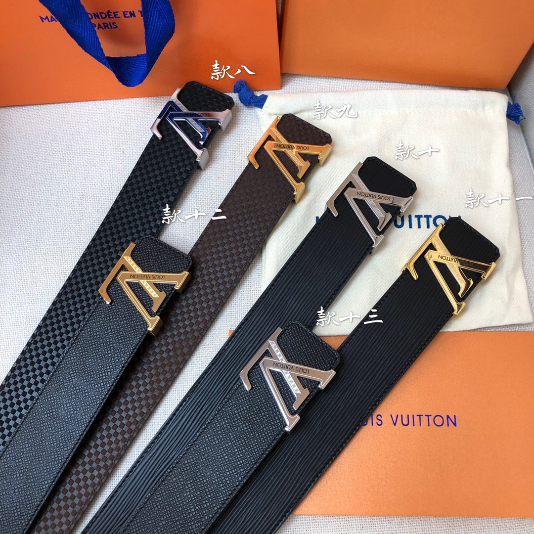 p165 代购正品级🛳LV男士腰带 LV代工厂货品 4.0宽度 可验货，正品一体铸造五金，原厂皮料！