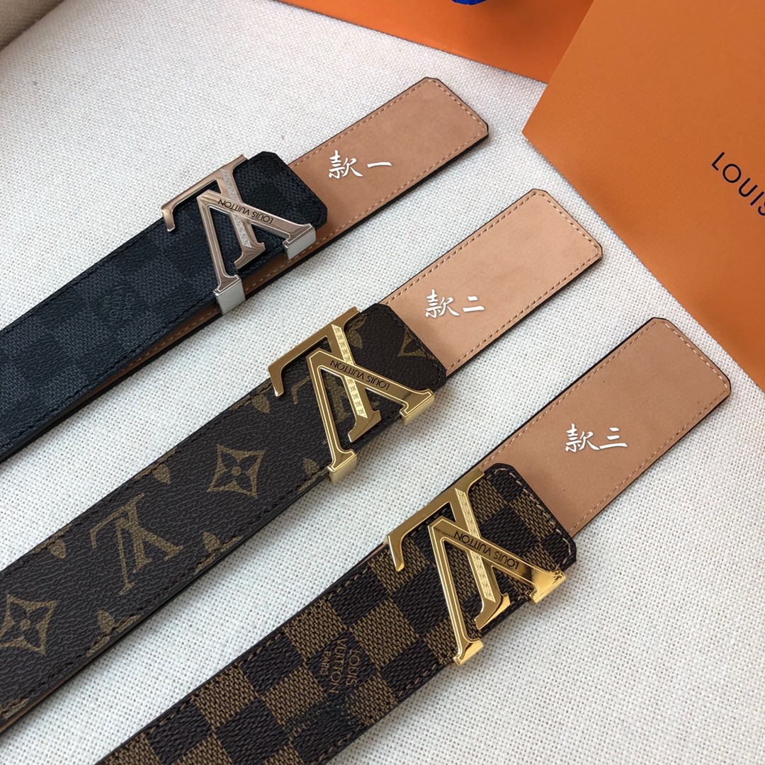 p165 代购正品级🛳LV男士腰带 LV代工厂货品 4.0宽度 可验货，正品一体铸造五金，原厂皮料！