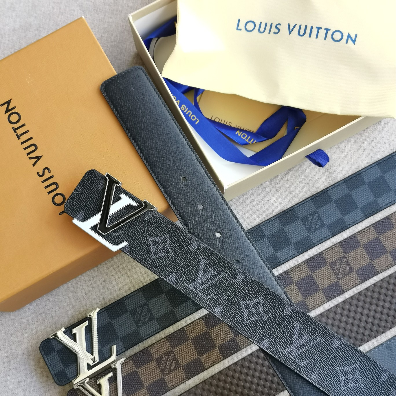 LouisVuitton代购定制腰带意大利原厂皮料五金皮料手工零距离高端客户入！宽4cm高品质！