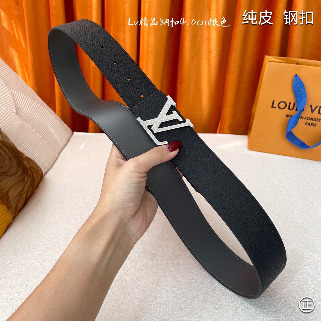 LV原单新款,双面小牛皮搭配精品钢扣宽4.0cm