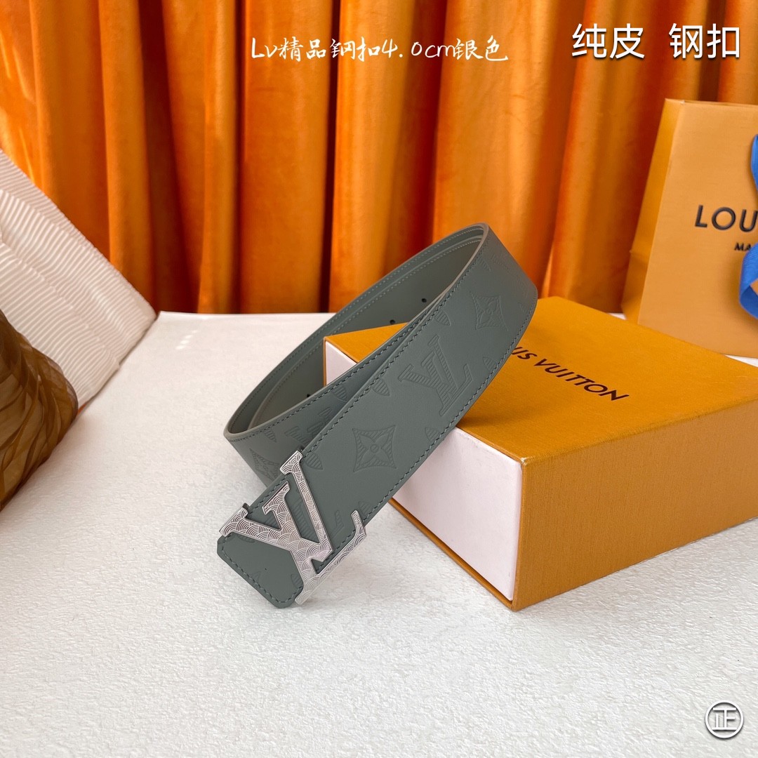LV原单新款,双面小牛皮搭配精品钢扣宽4.0cm