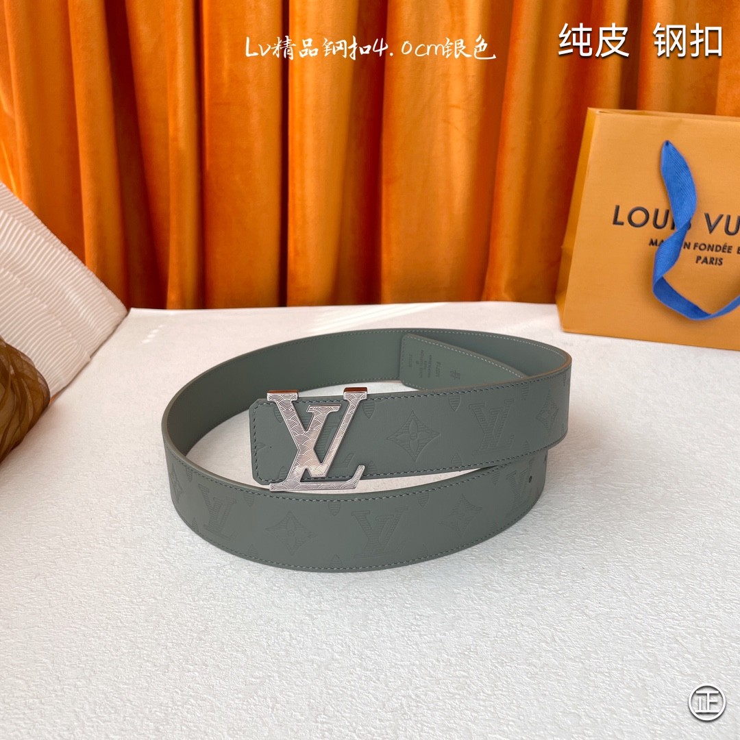 LV原单新款,双面小牛皮搭配精品钢扣宽4.0cm