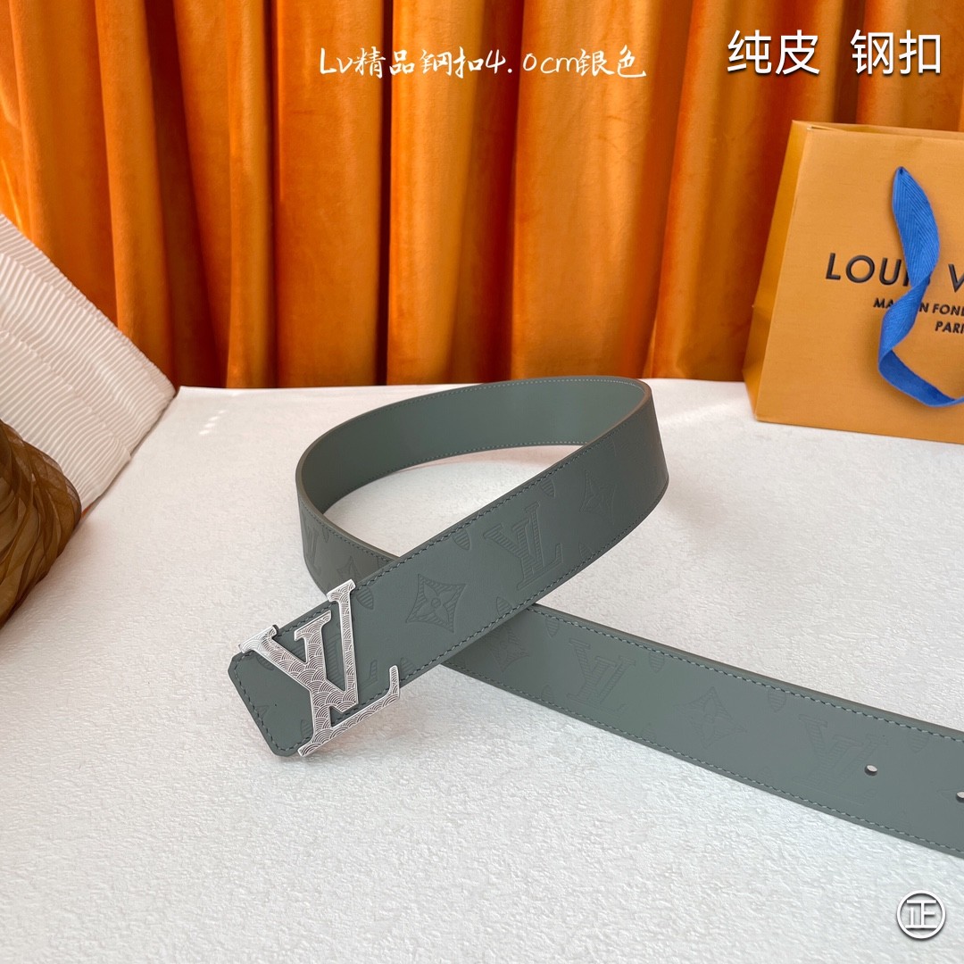 LV原单新款,双面小牛皮搭配精品钢扣宽4.0cm