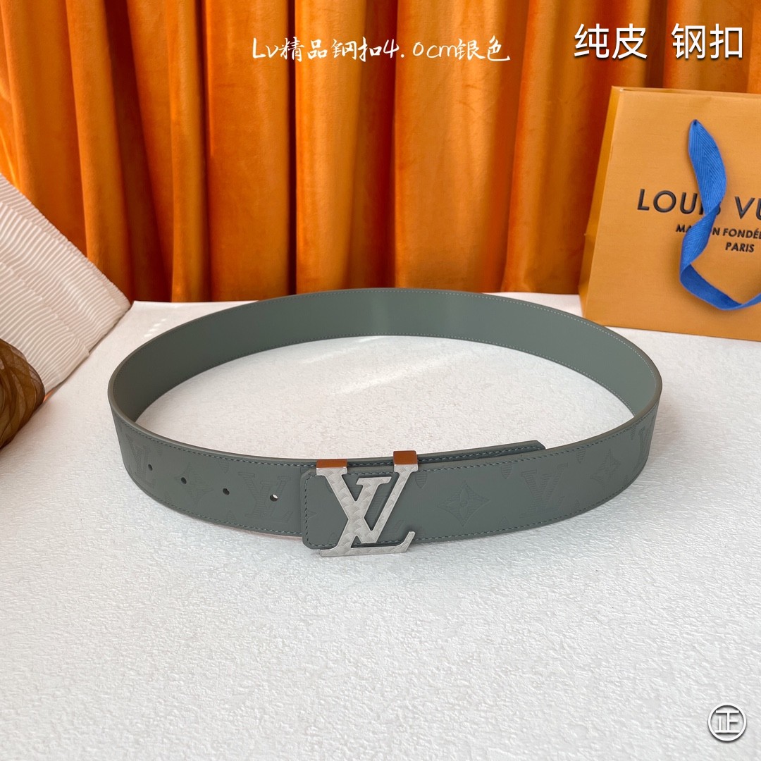 LV原单新款,双面小牛皮搭配精品钢扣宽4.0cm