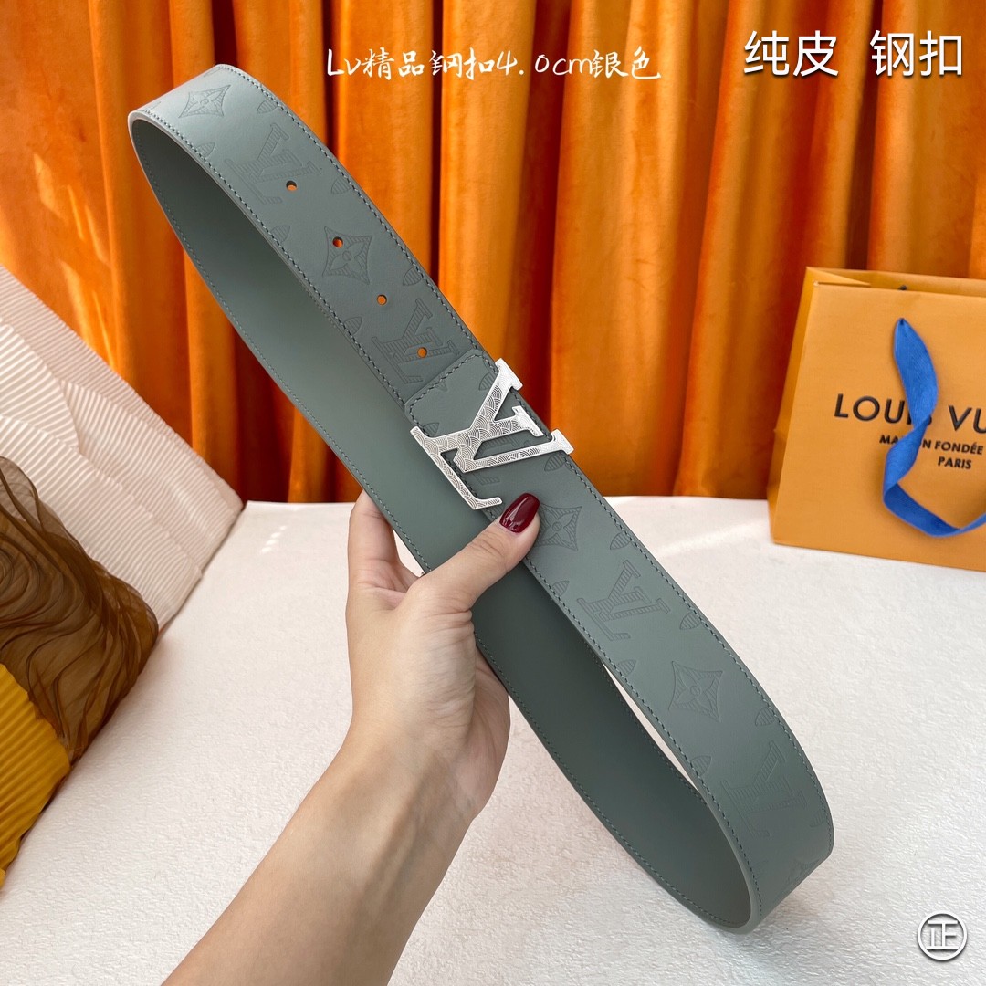 LV原单新款,双面小牛皮搭配精品钢扣宽4.0cm