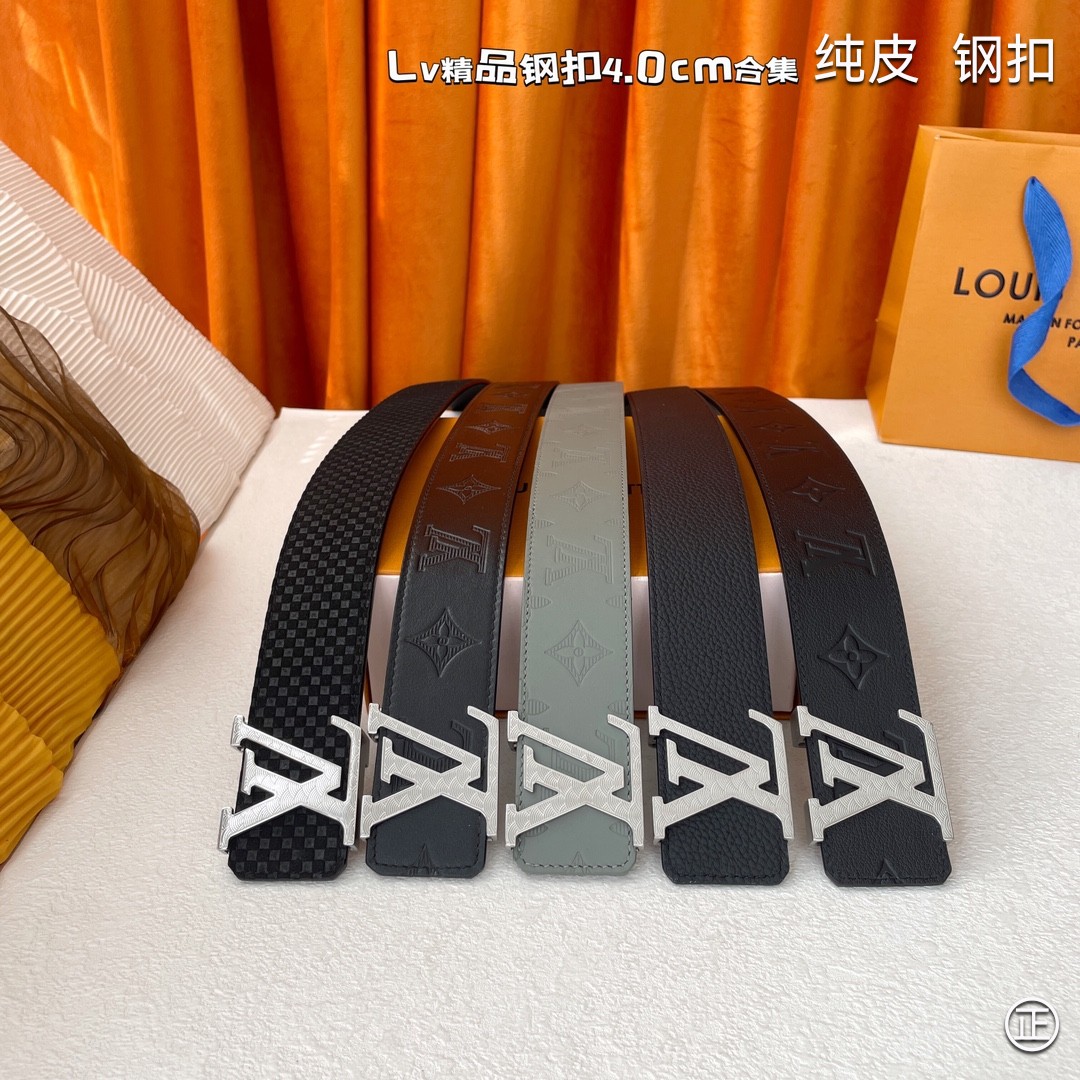 LV原单新款,双面小牛皮搭配精品钢扣宽4.0cm