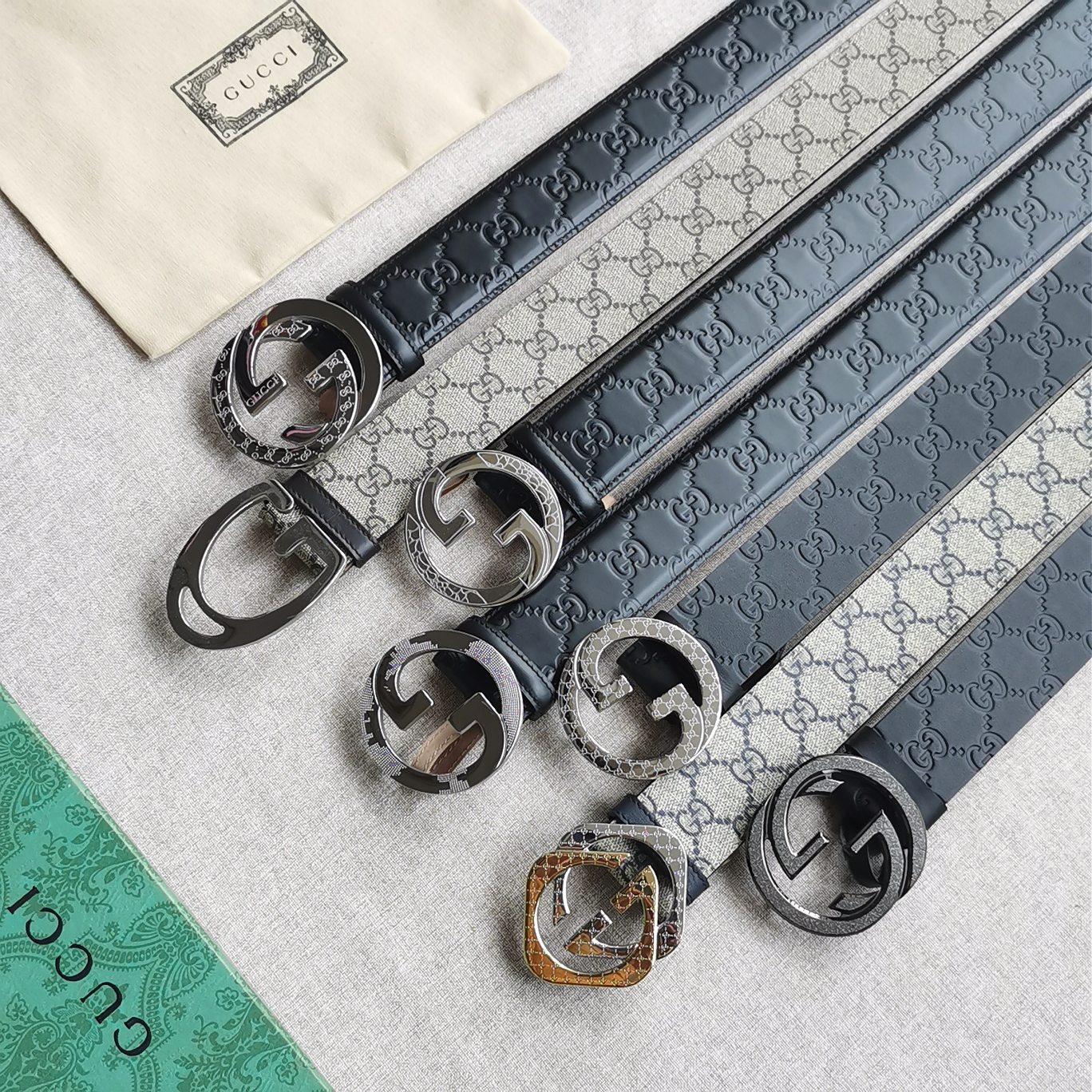 Gucci㊣ 4.0cm 进口头层原版皮  纯钢五金扣，工艺精湛，原单品质，实物拍摄。