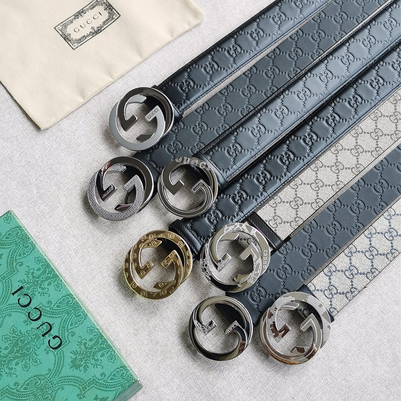 Gucci㊣ 4.0cm 进口头层原版皮  纯钢五金扣，工艺精湛，原单品质，实物拍摄。