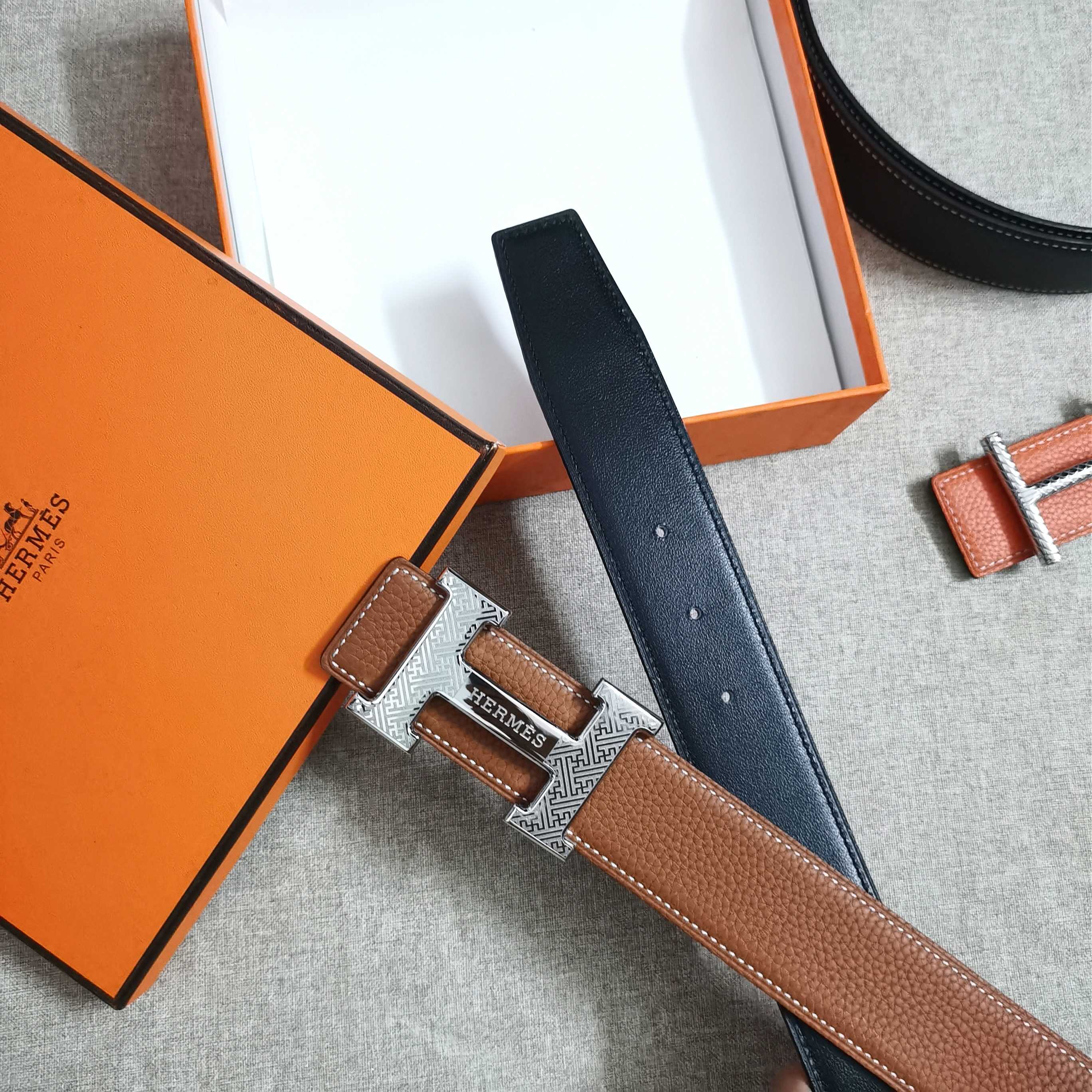 🆕HERMES㊣ 3.8cm原版头层皮，双面可用，纯钢五金，纯原！
