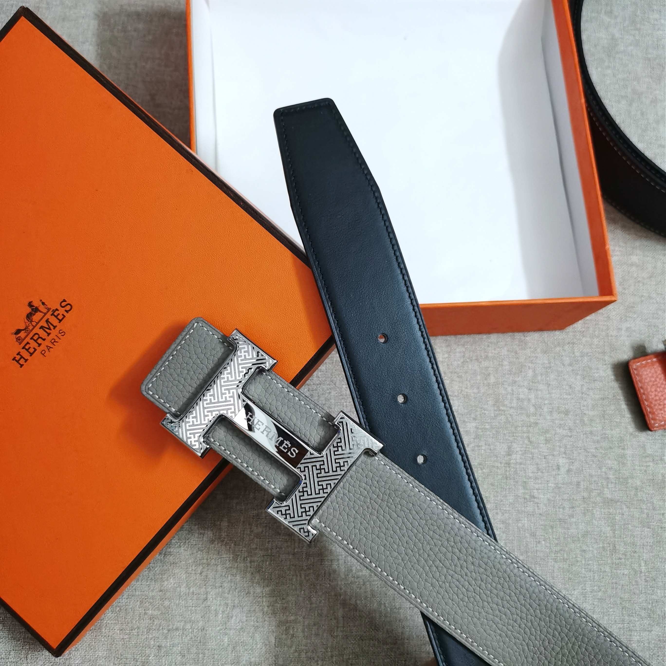  🆕HERMES㊣ 3.8cm原版头层皮，双面可用，纯钢五金，纯原！
