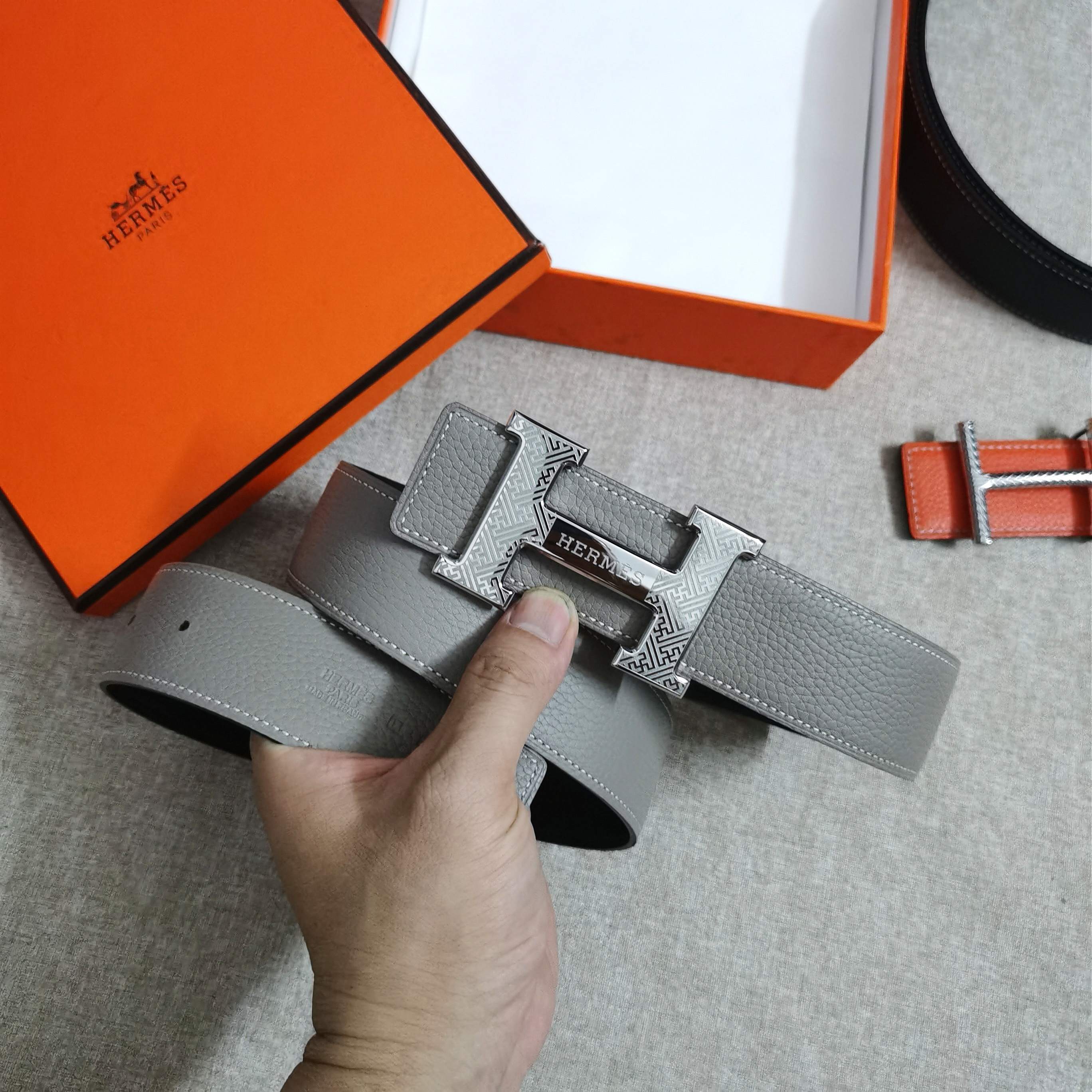  🆕HERMES㊣ 3.8cm原版头层皮，双面可用，纯钢五金，纯原！