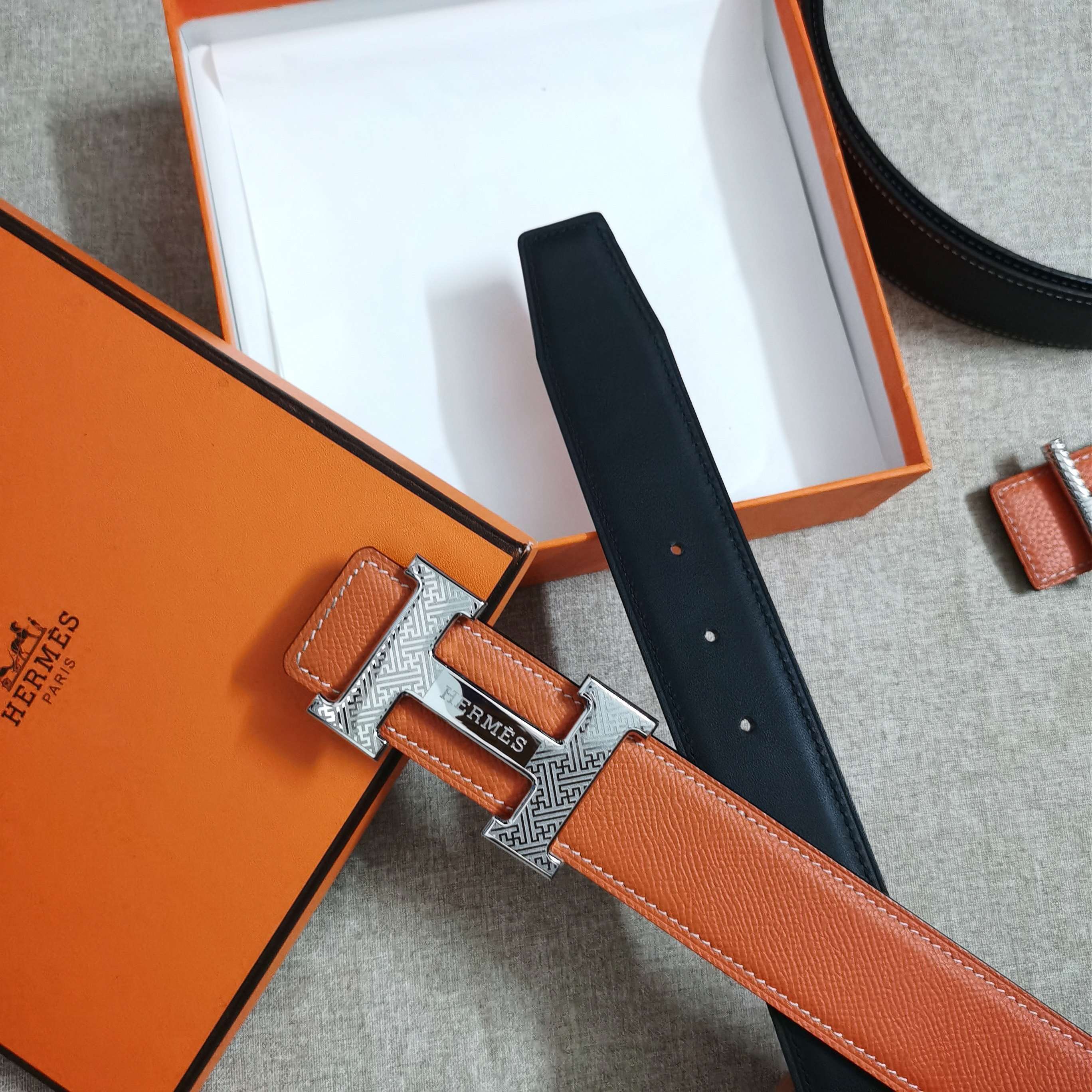 🆕HERMES㊣ 3.8cm原版头层皮，双面可用，纯钢五金，纯原！