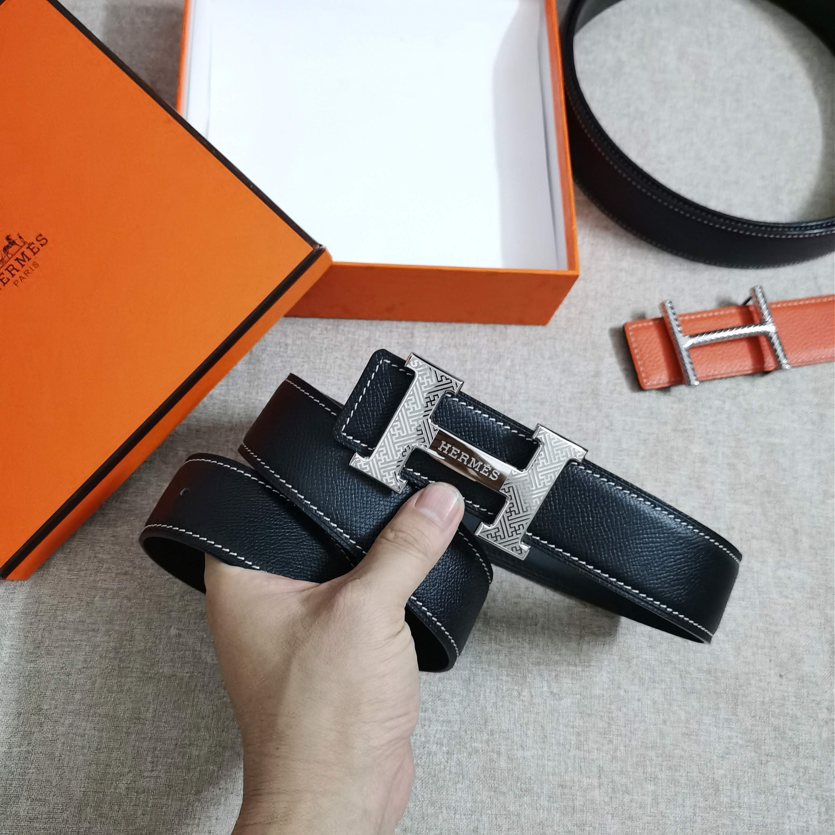 🆕HERMES㊣ 3.8cm原版头层皮，双面可用，纯钢五金，纯原！