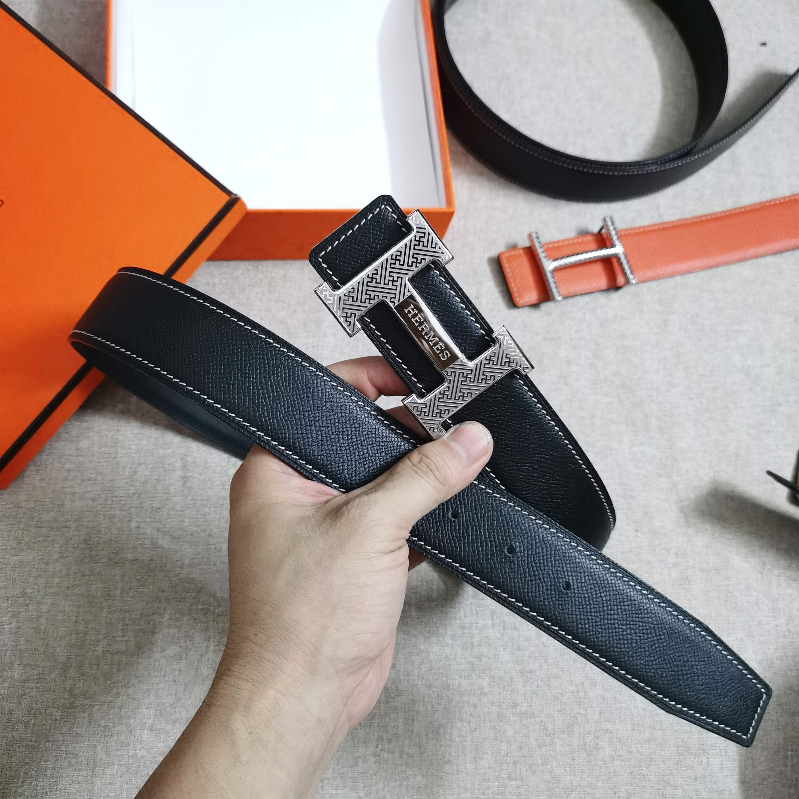 🆕HERMES㊣ 3.8cm原版头层皮，双面可用，纯钢五金，纯原！