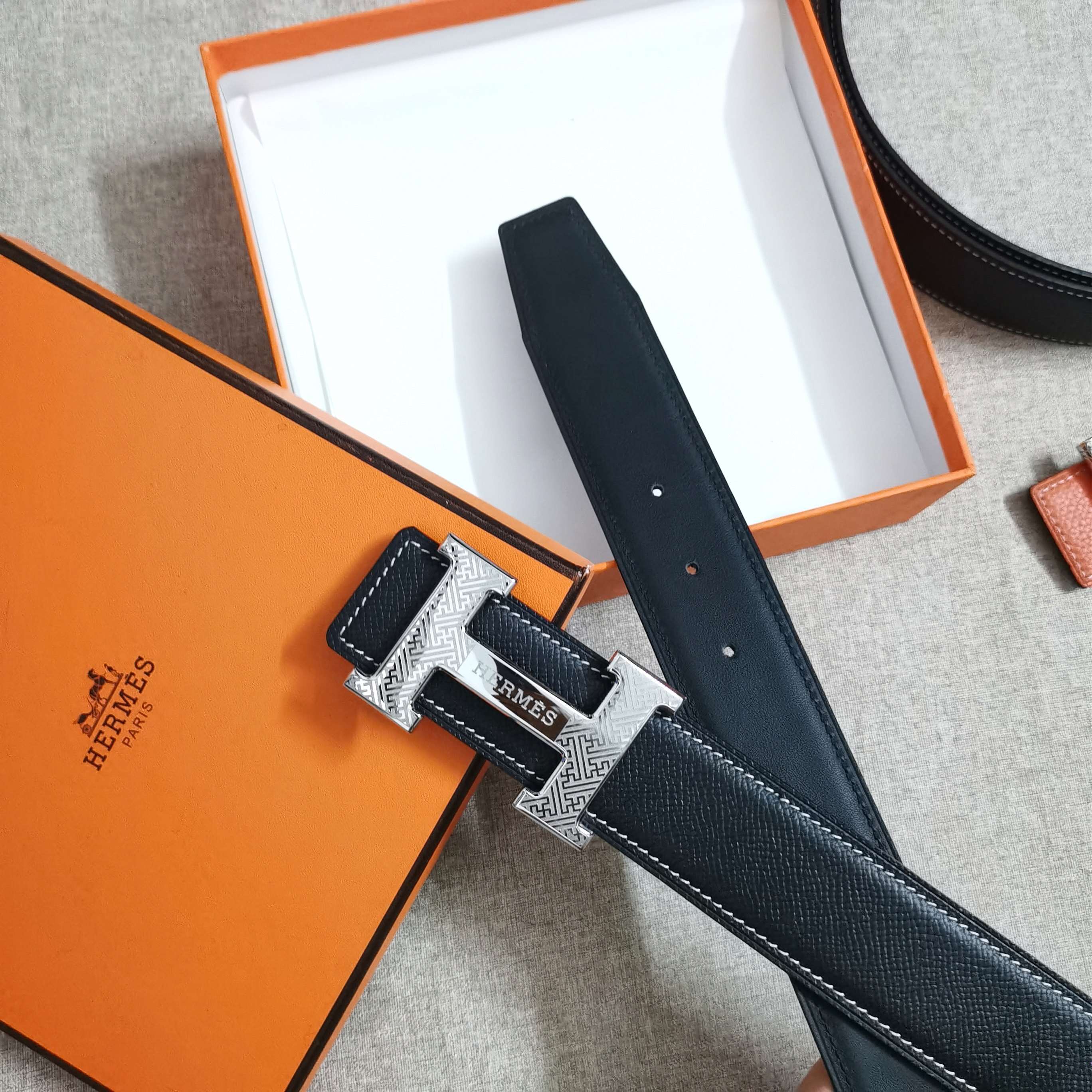 🆕HERMES㊣ 3.8cm原版头层皮，双面可用，纯钢五金，纯原！