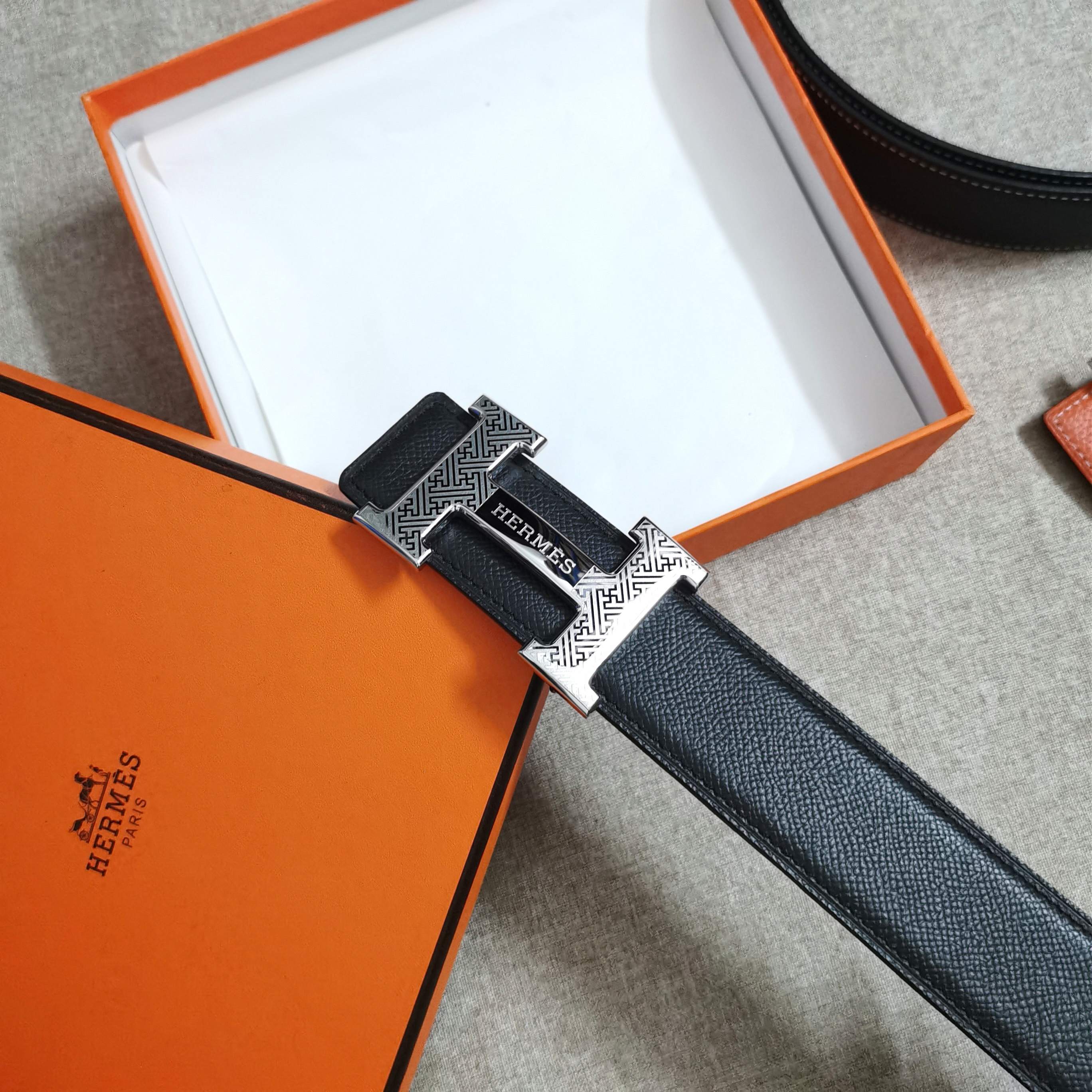 🆕HERMES㊣ 3.8cm原版头层皮，双面可用，纯钢五金，纯原！