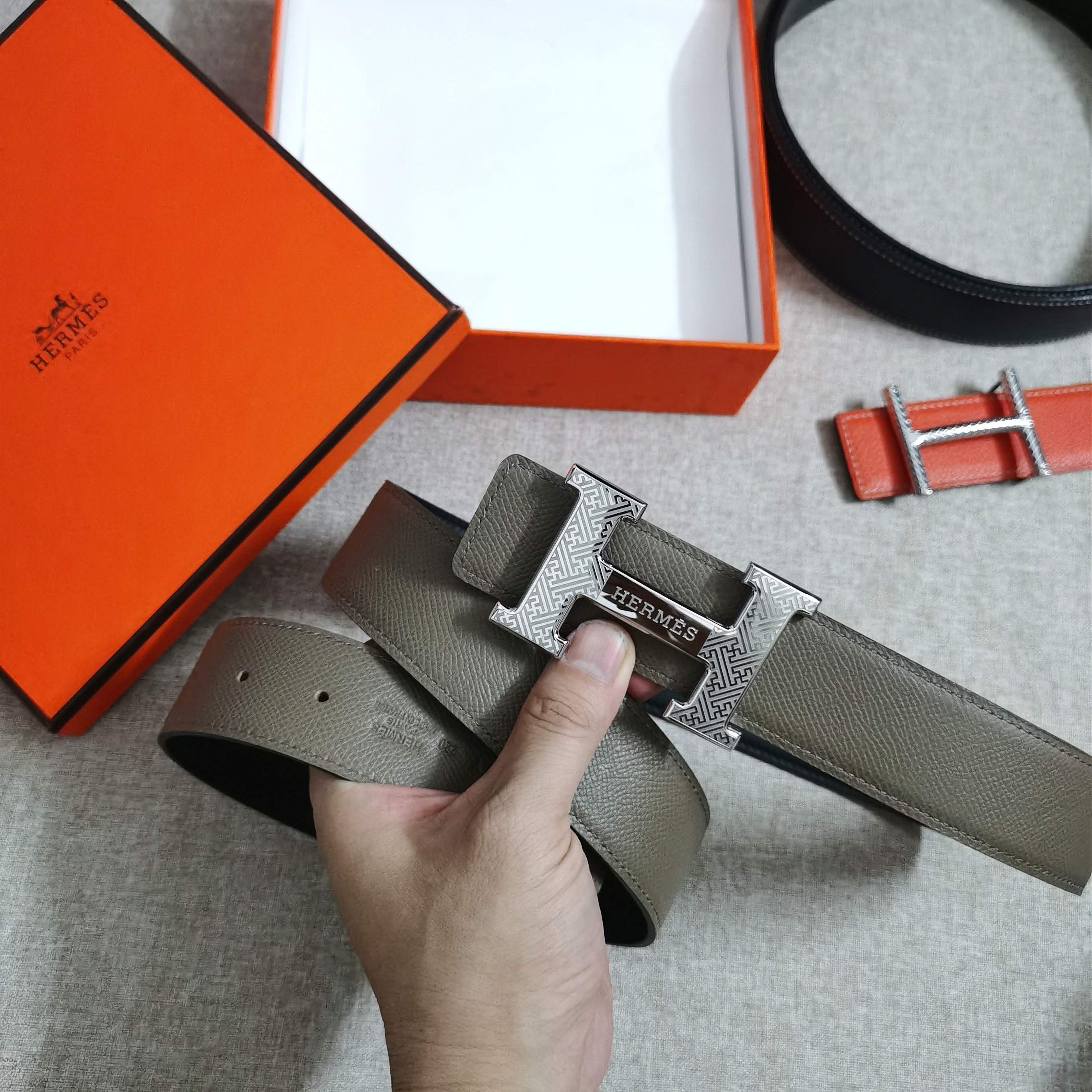 🆕HERMES㊣ 3.8cm原版头层皮，双面可用，纯钢五金，纯原！