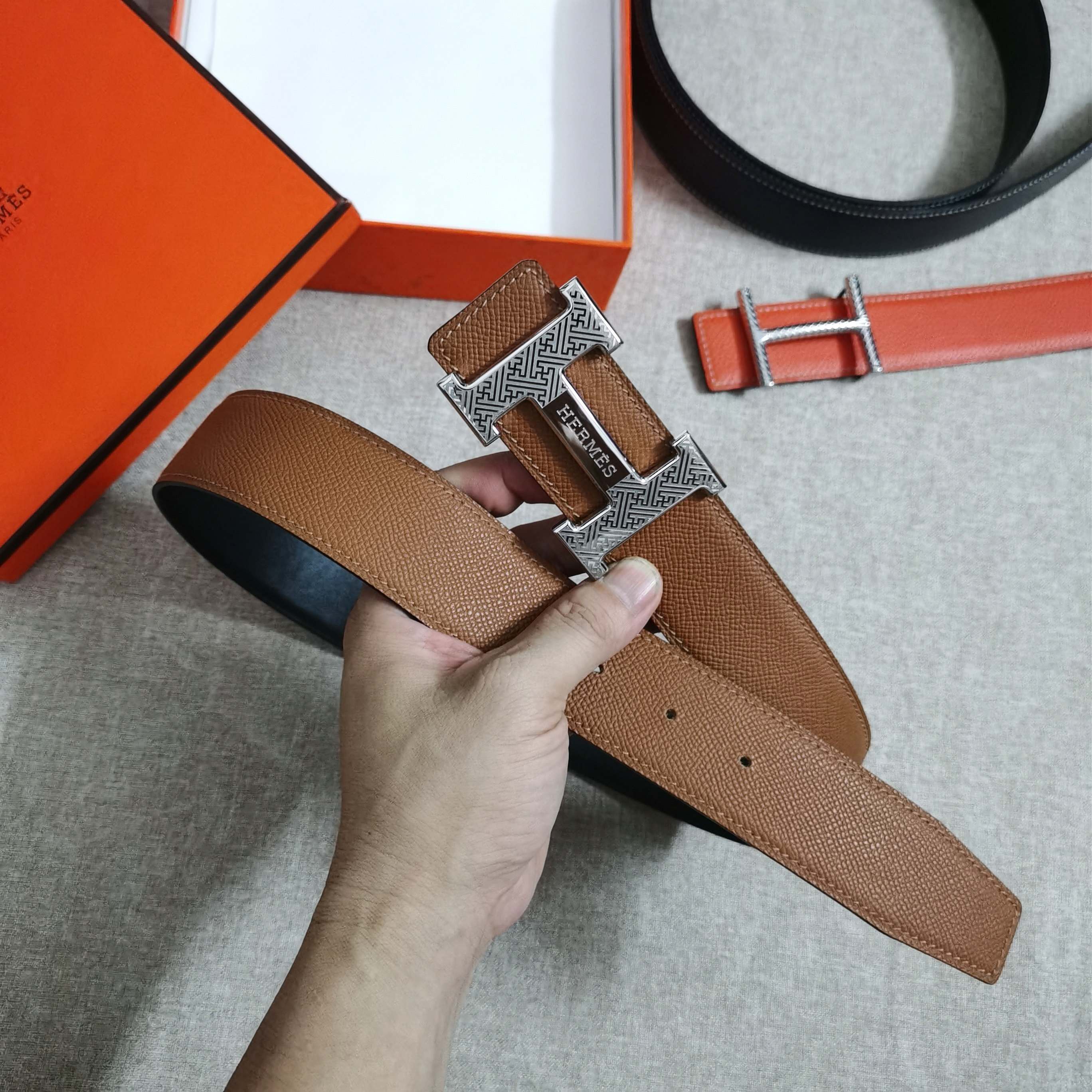 🆕HERMES㊣ 3.8cm原版头层皮，双面可用，纯钢五金，纯原！