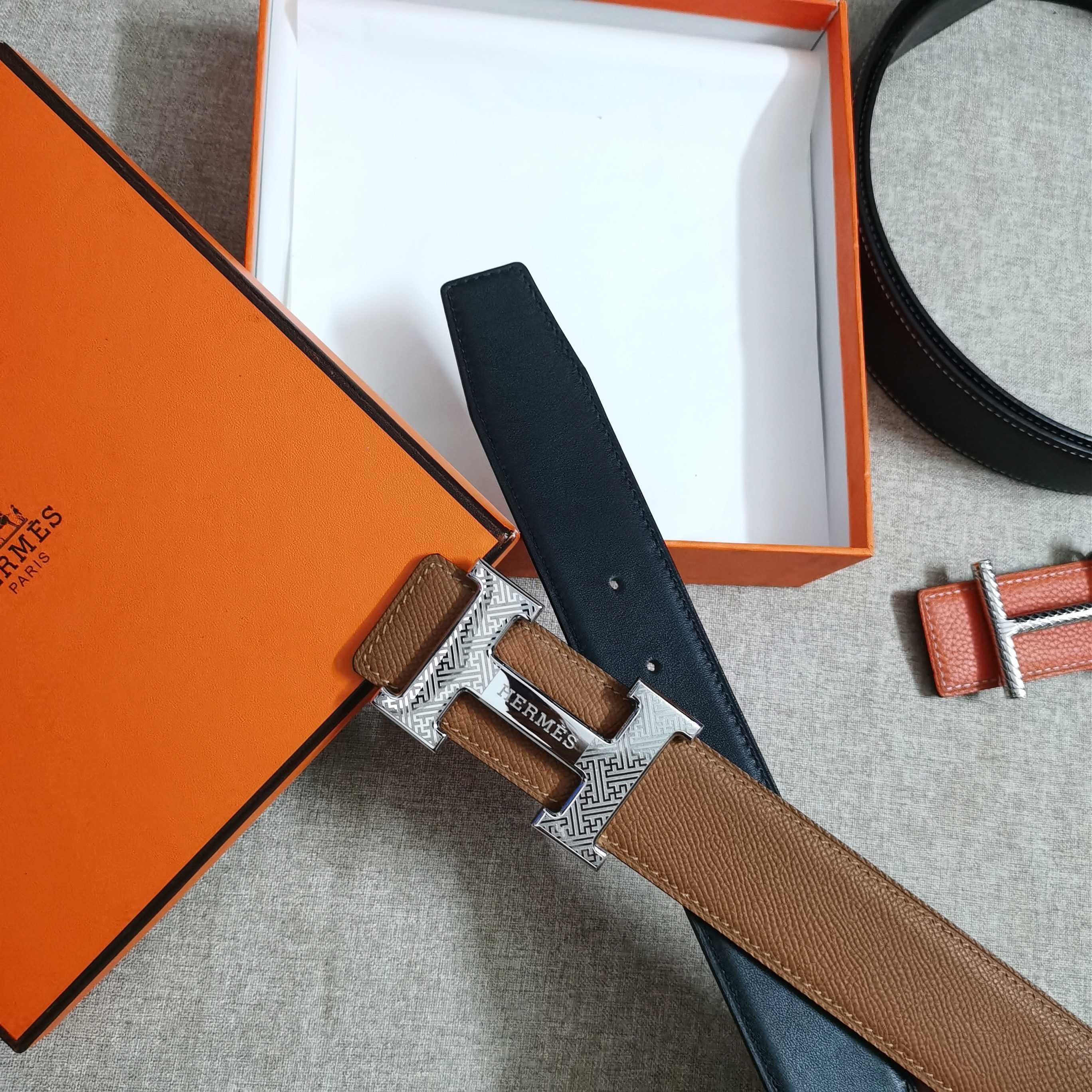 🆕HERMES㊣ 3.8cm原版头层皮，双面可用，纯钢五金，纯原！