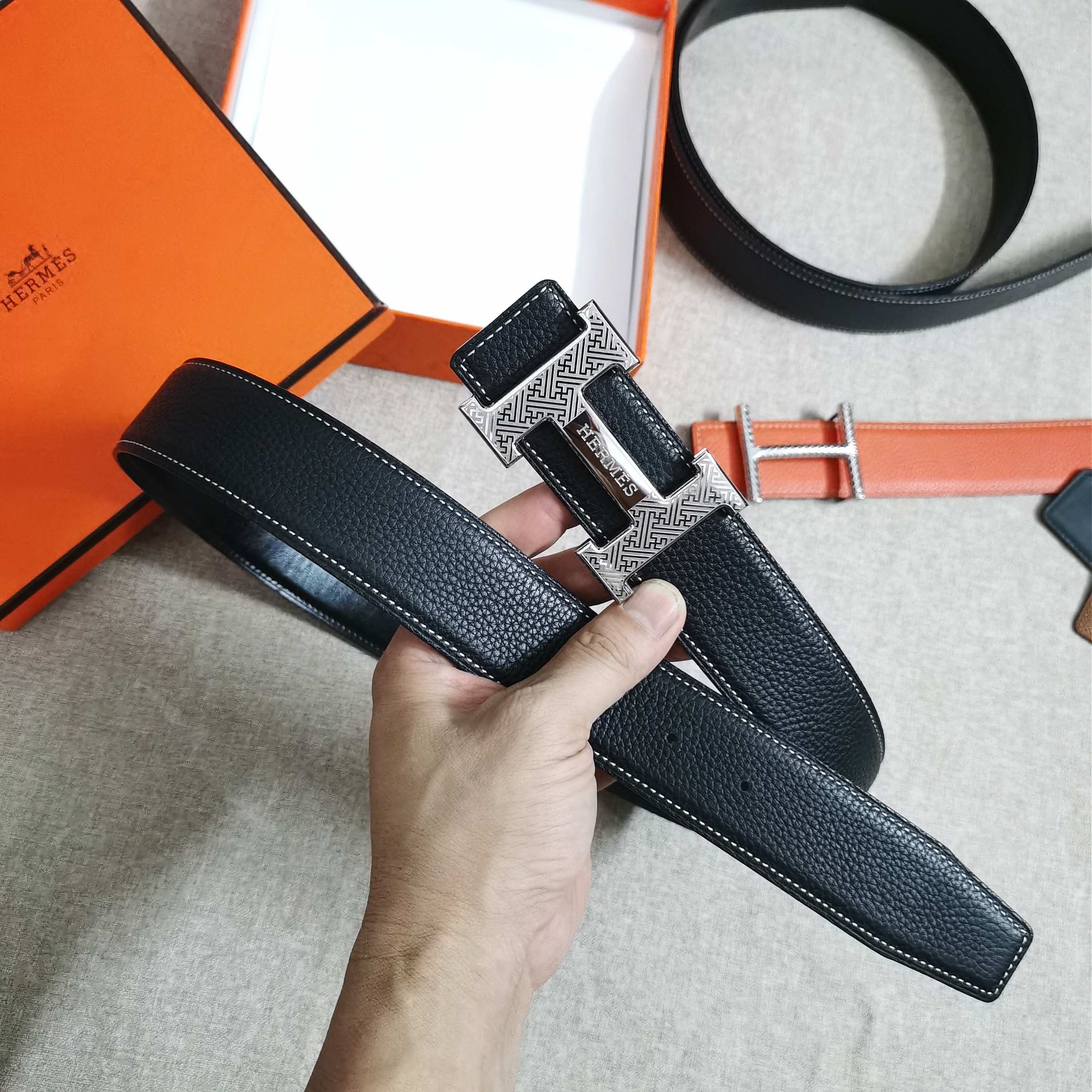 🆕HERMES㊣ 3.8cm原版头层皮，双面可用，纯钢五金，纯原！