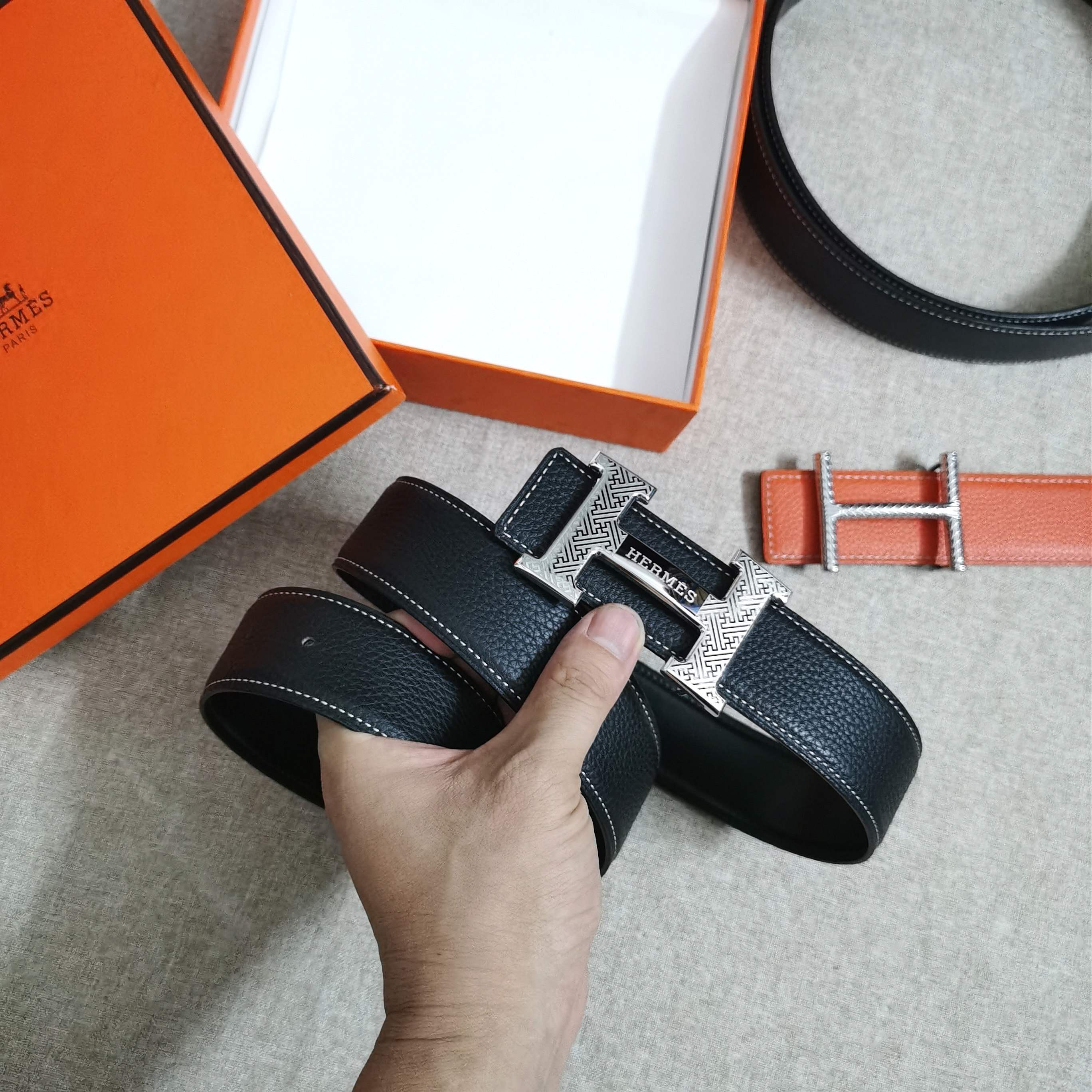🆕HERMES㊣ 3.8cm原版头层皮，双面可用，纯钢五金，纯原！