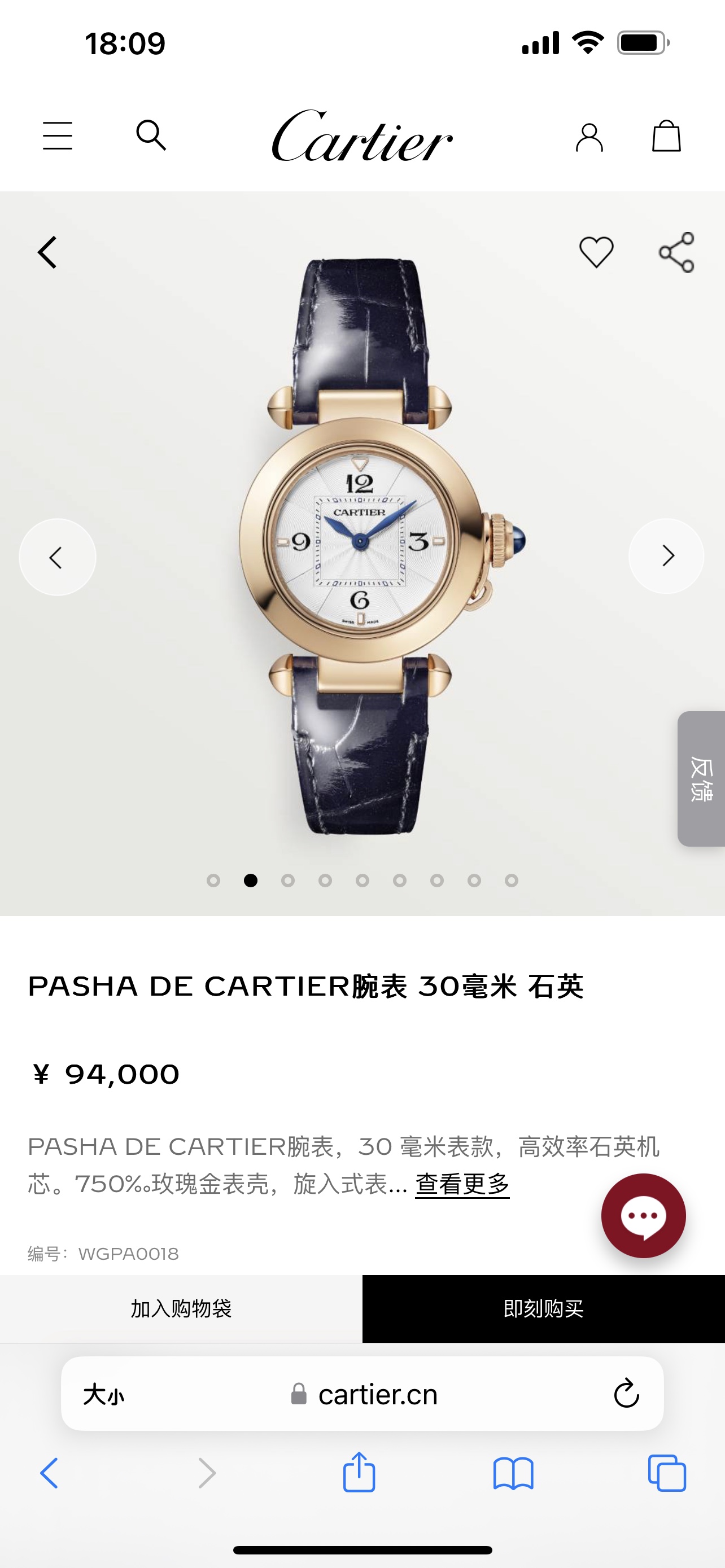 Online From China
 Cartier Pasha Watch