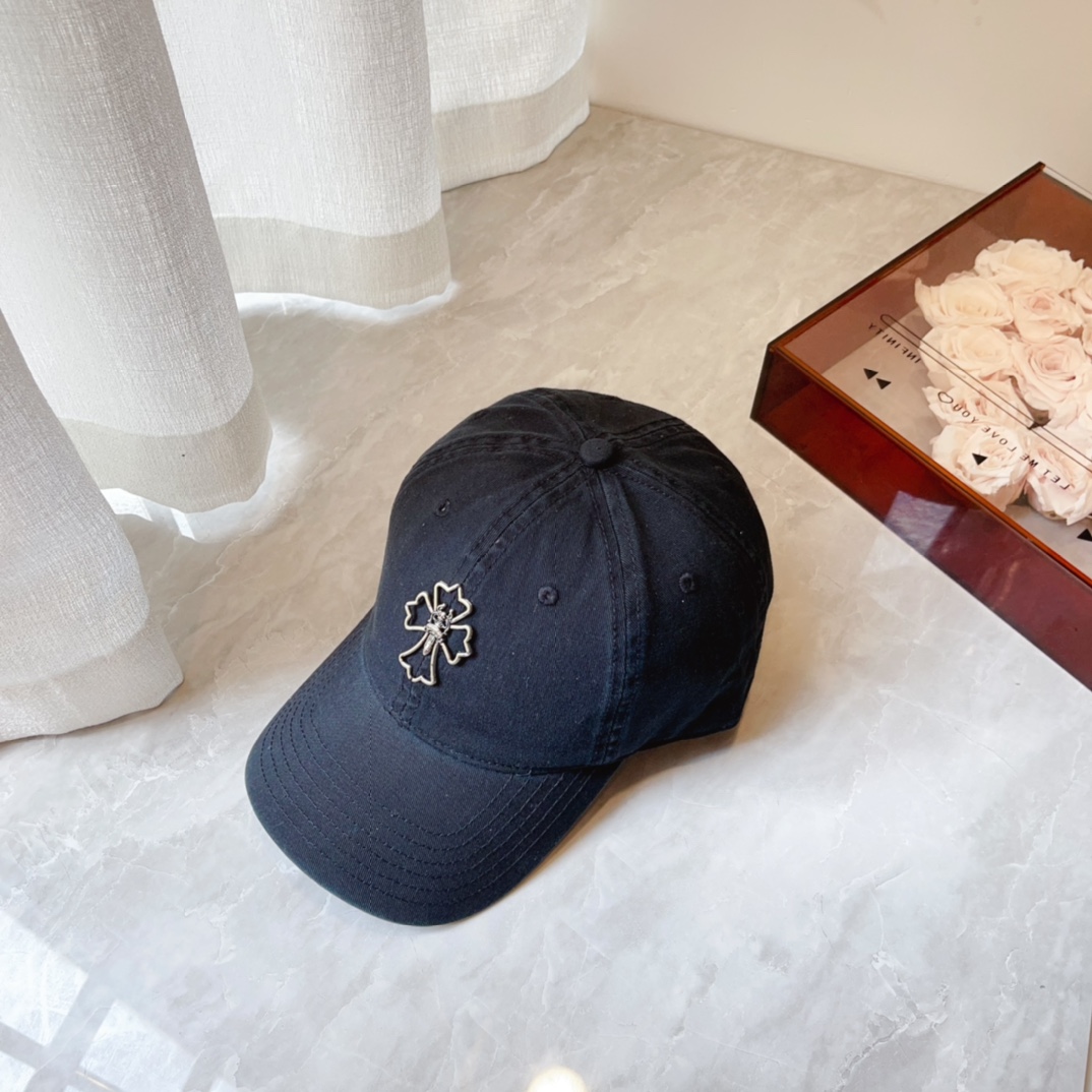 [Chrome Hearts Hats]Crowheart Soft Top Baseball Cap A bonus artifact for daily
