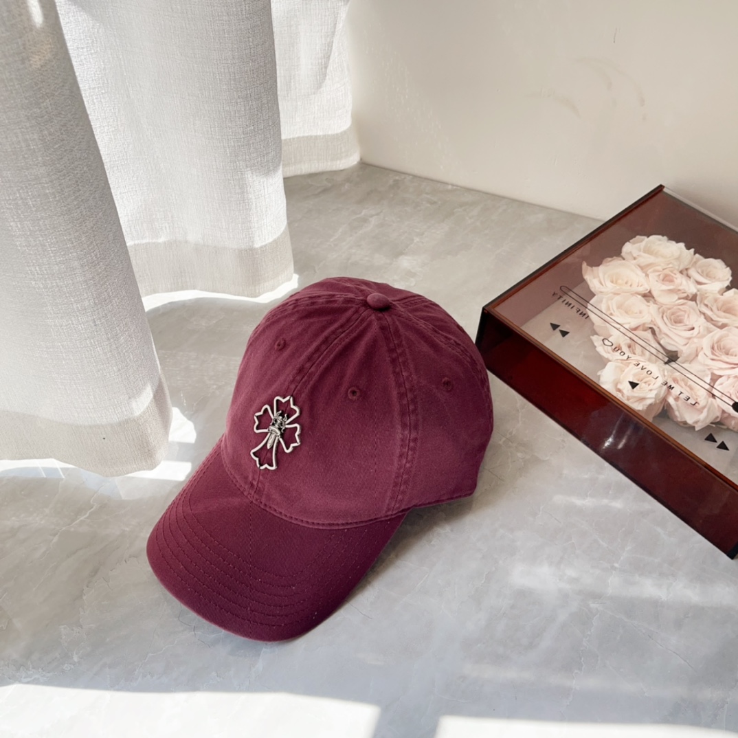 [Chrome Hearts Hats]Crowheart Soft Top Baseball Cap A bonus artifact for daily