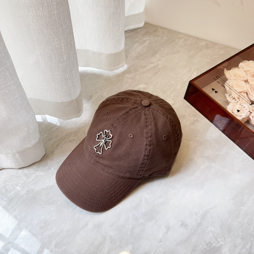 [Chrome Hearts Hats]Crowheart Soft Top Baseball Cap A bonus artifact for daily